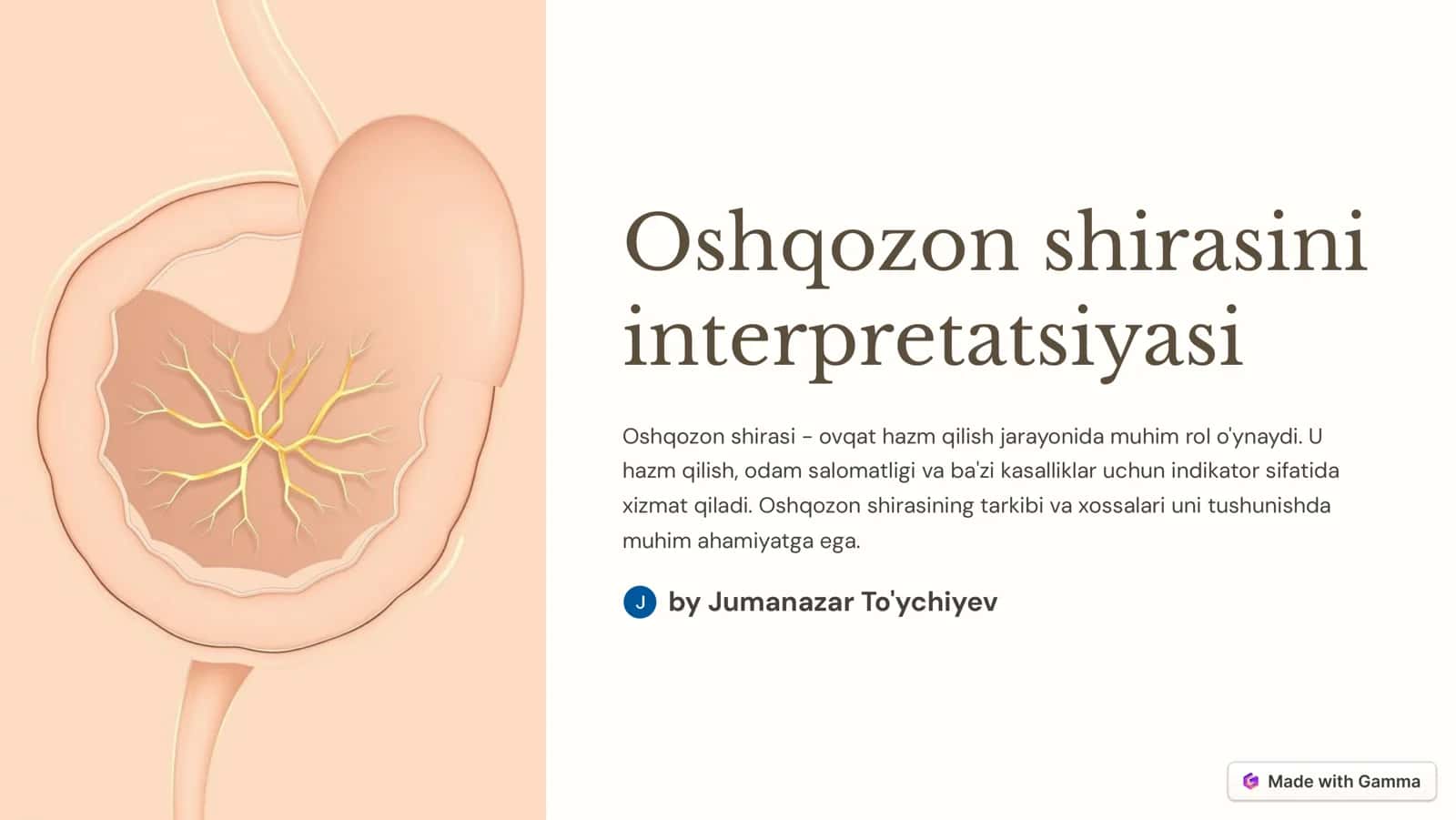 Oshqozon shirasini 1