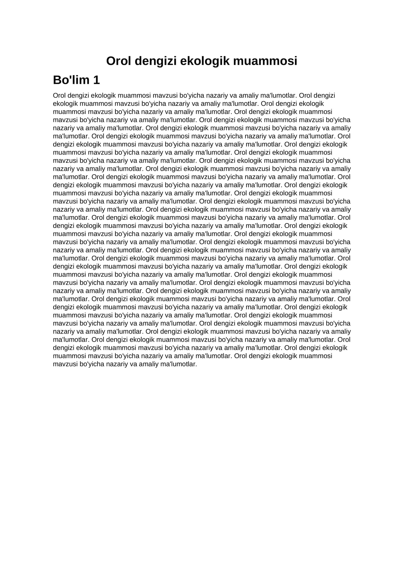Orol dengizi ekologik muammosi 1