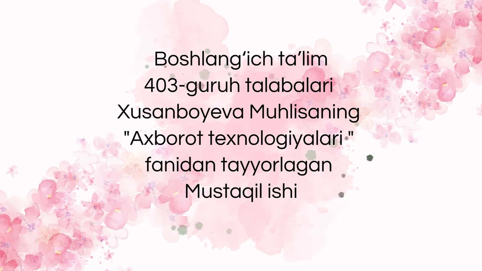 Axborot texnologiyasining tuzilishi 1