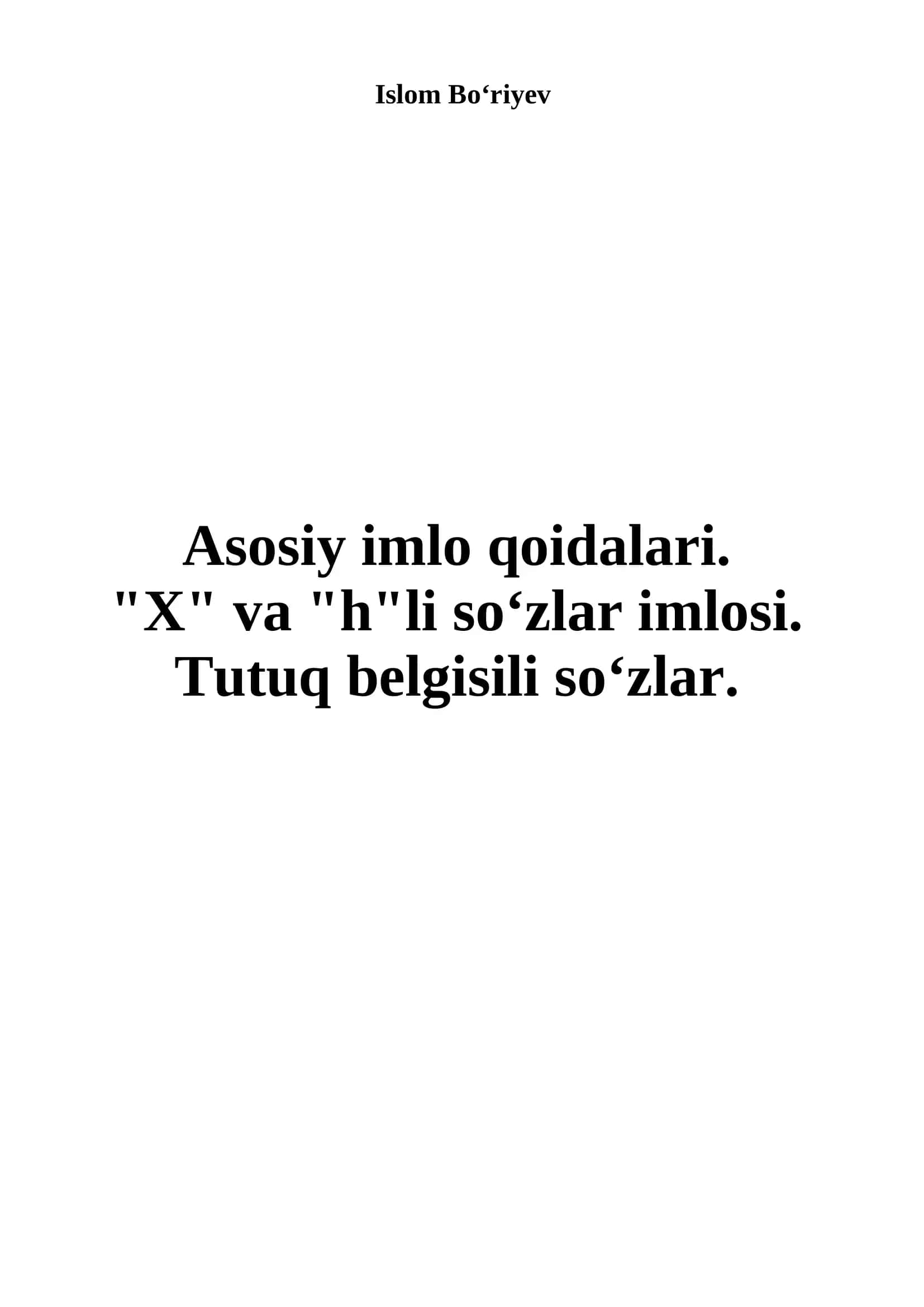 Asosiy imlo qoidalari 1