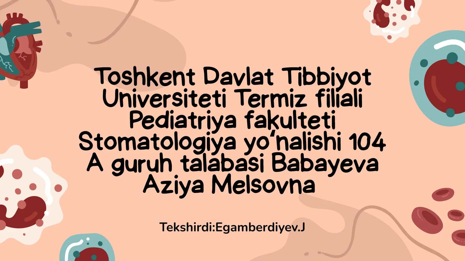 Qonning fizik va kimyoviy xossalarini tekshirish 1
