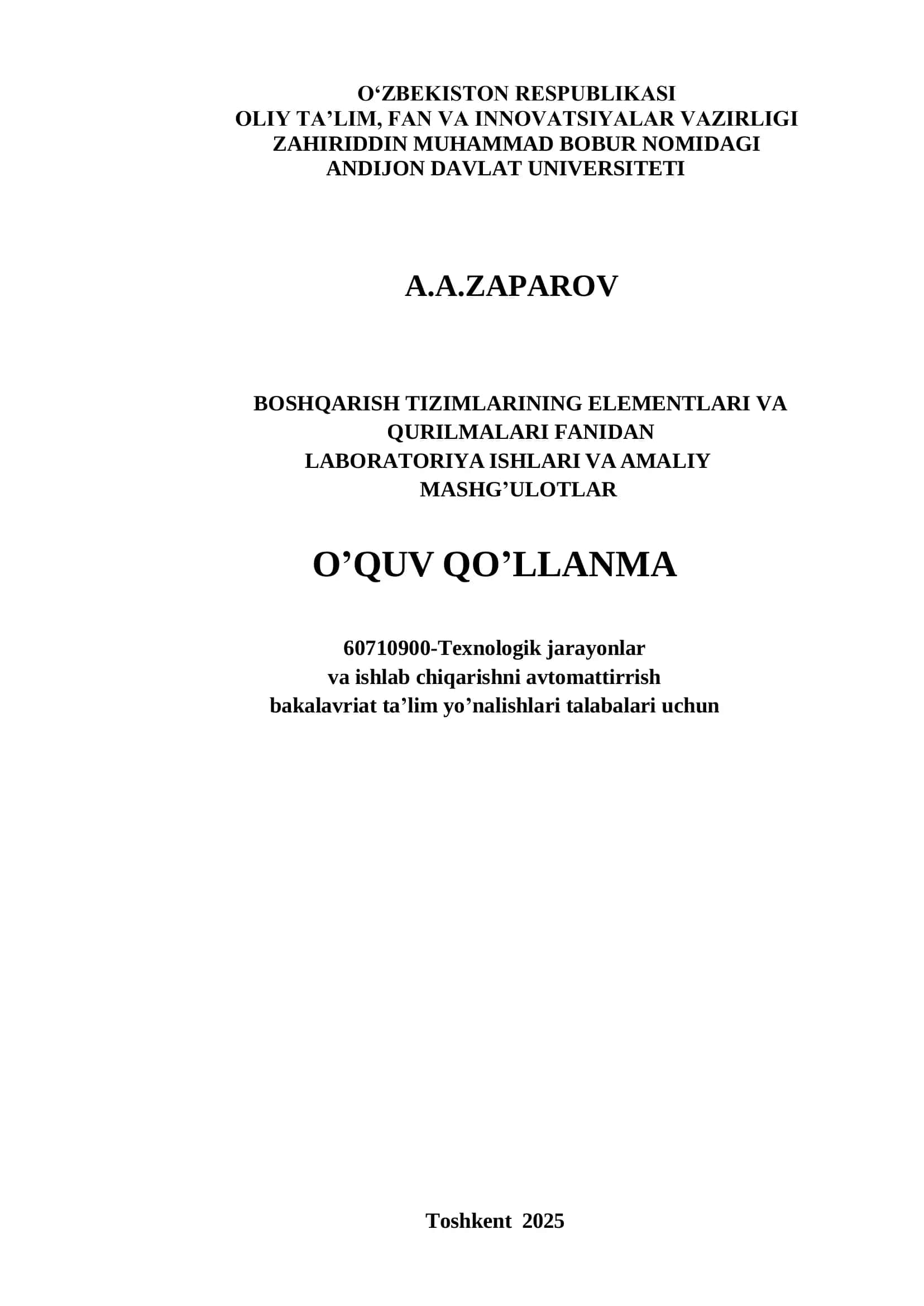 Boshqarish tizimlarining elementlari va qurilmalari 1