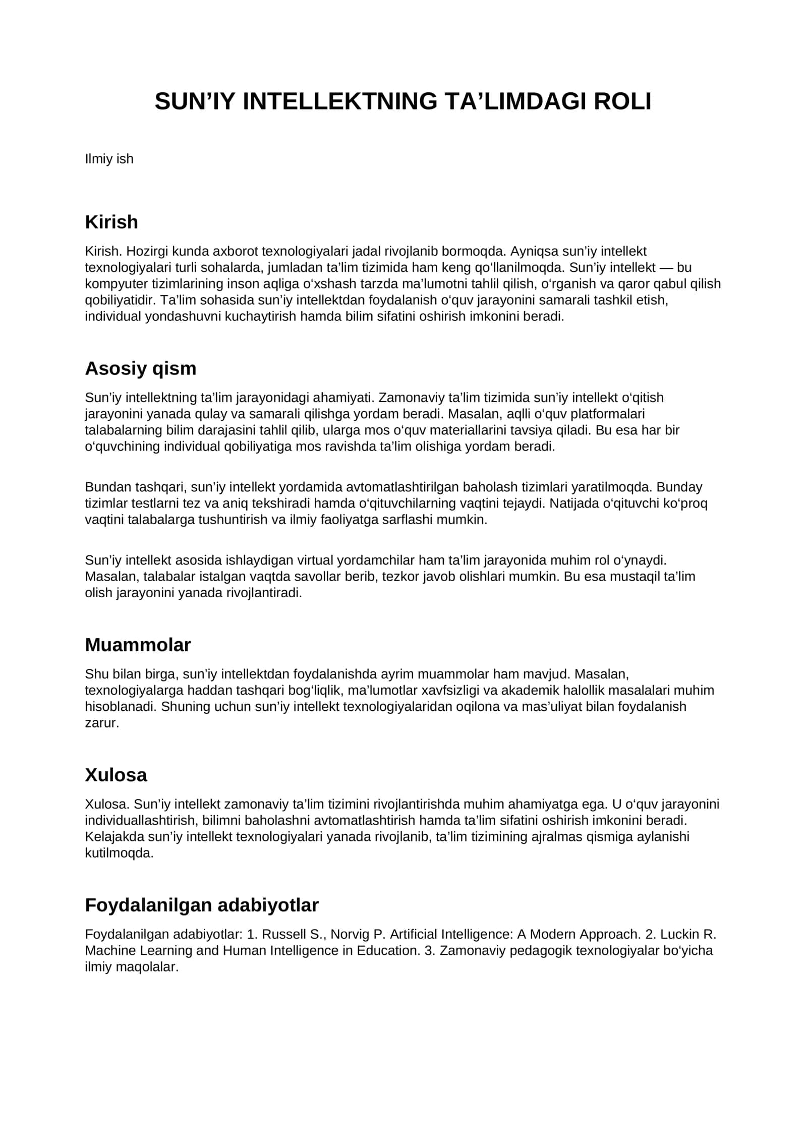 SUN'IY INTELLEKTNING TA’LIMDAGI ROLI 1
