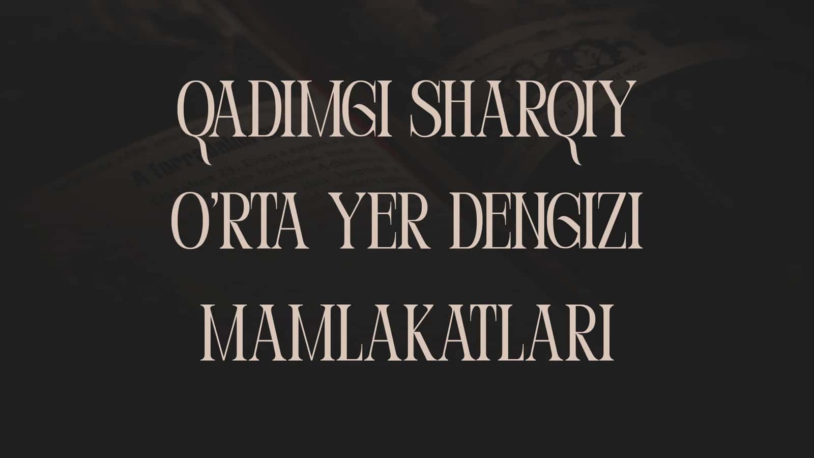 Oʻrta Yer dengizi mamlakatlari 1