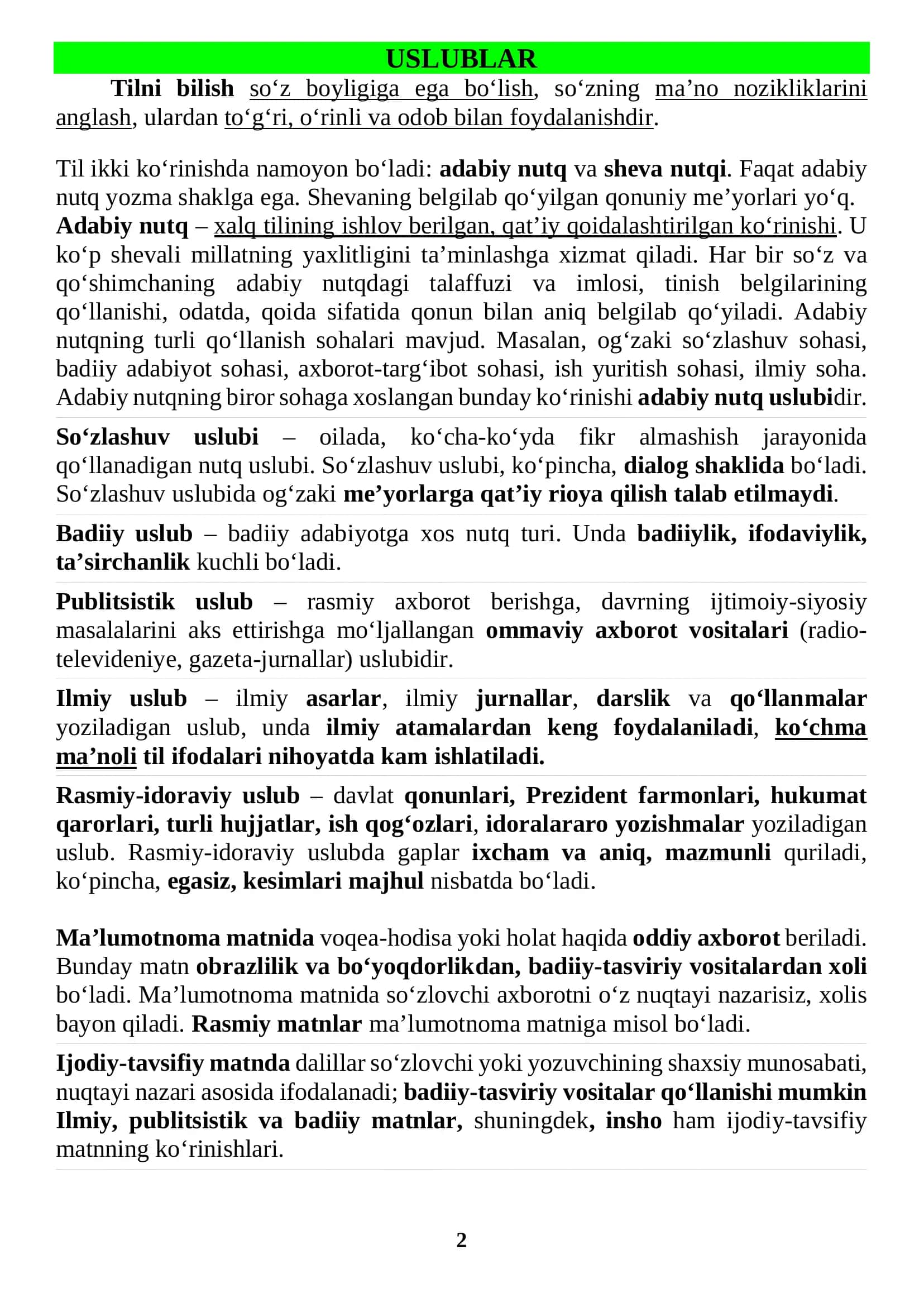 8 - ona tili 100sertifikat mavzulashtirilgan testlar bilan. 1