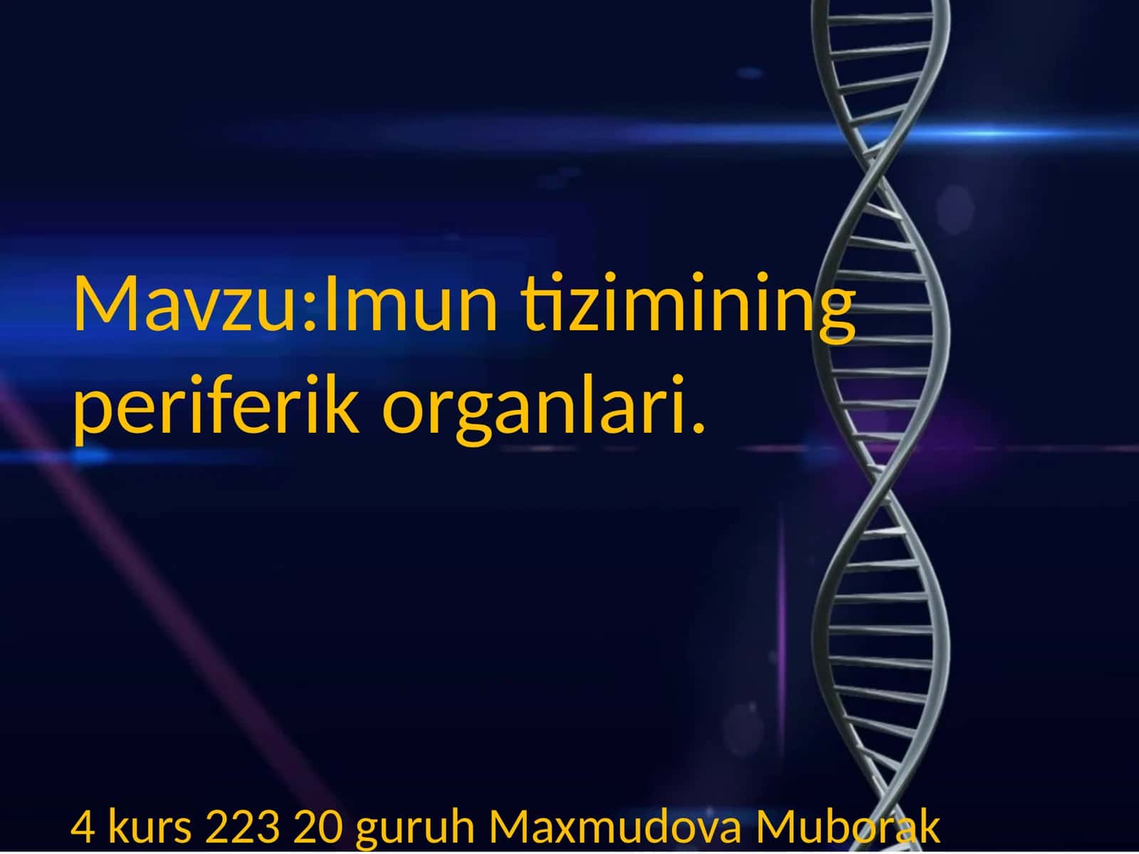 Imun tizimining periferik organlari 1