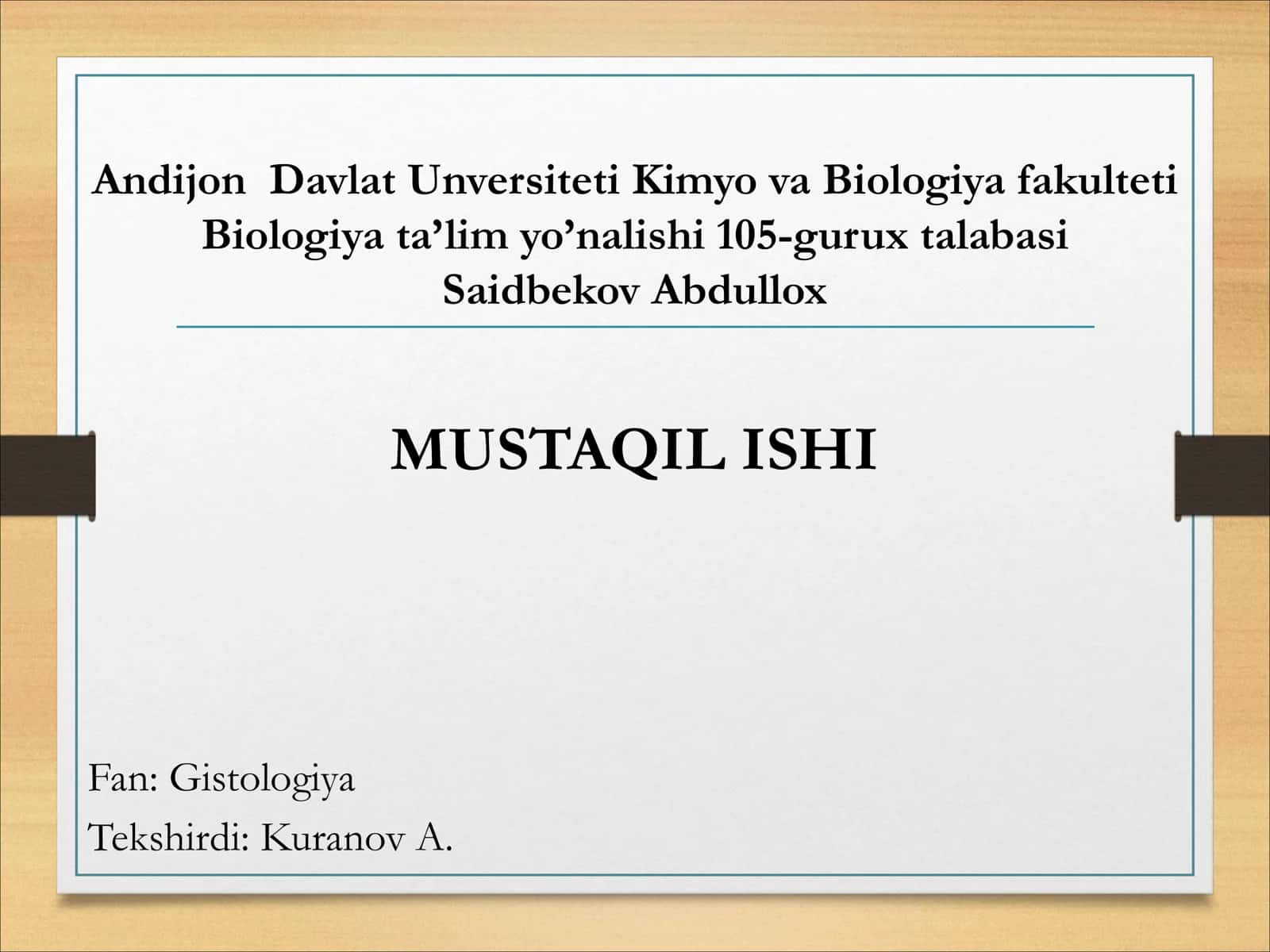 Gistologiya 1