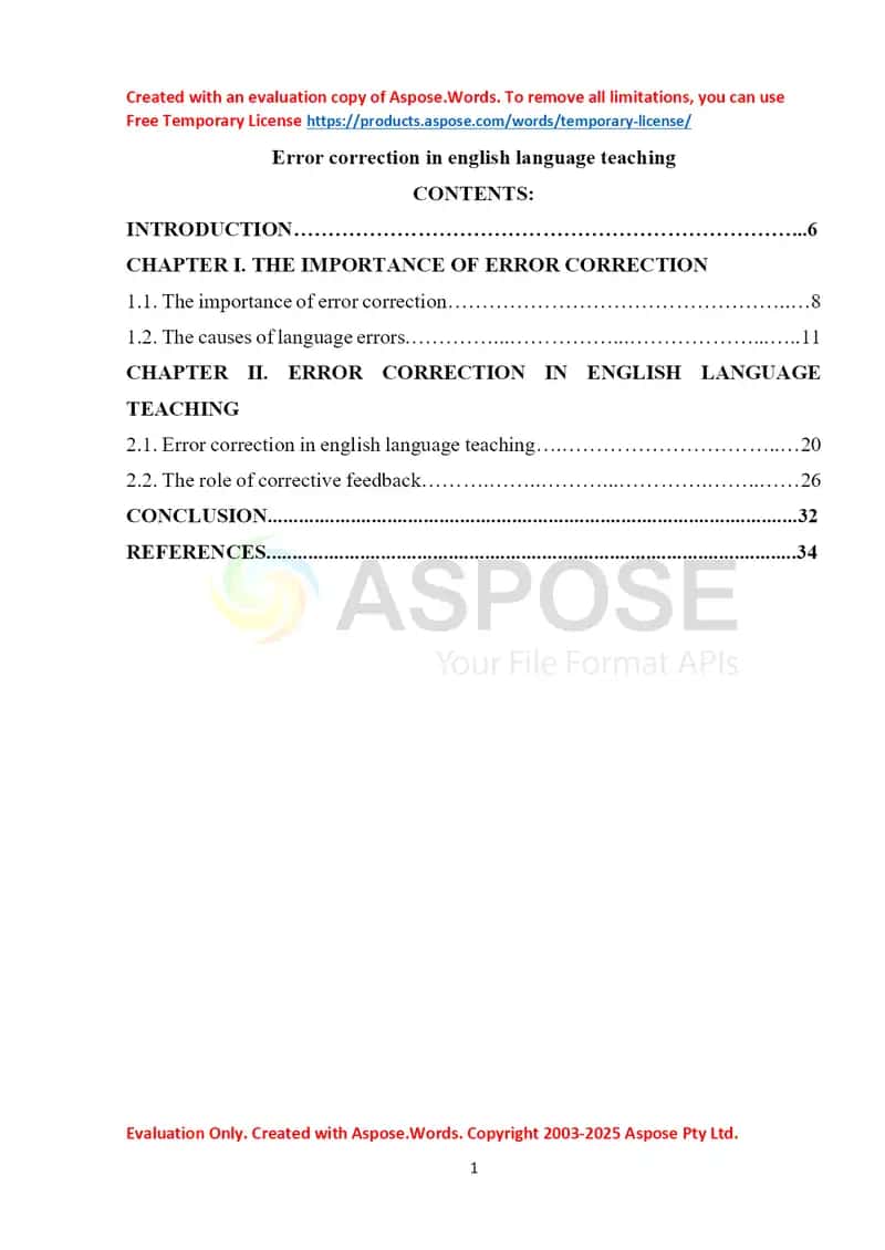 Error correction in english language teaching 1