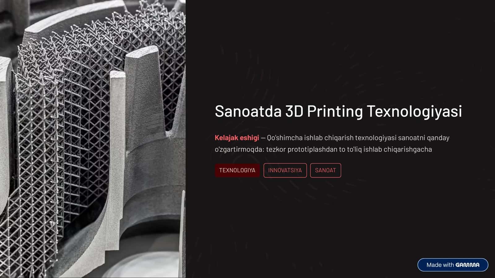 Sanoatda 3D Printing Texnologiyasi 1