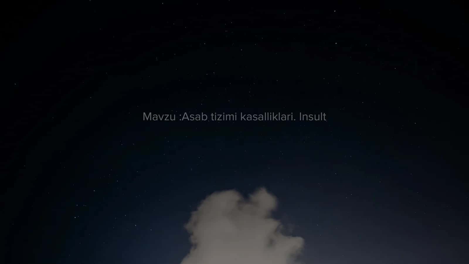 Asab tizimi kasalliklari. Insult 1