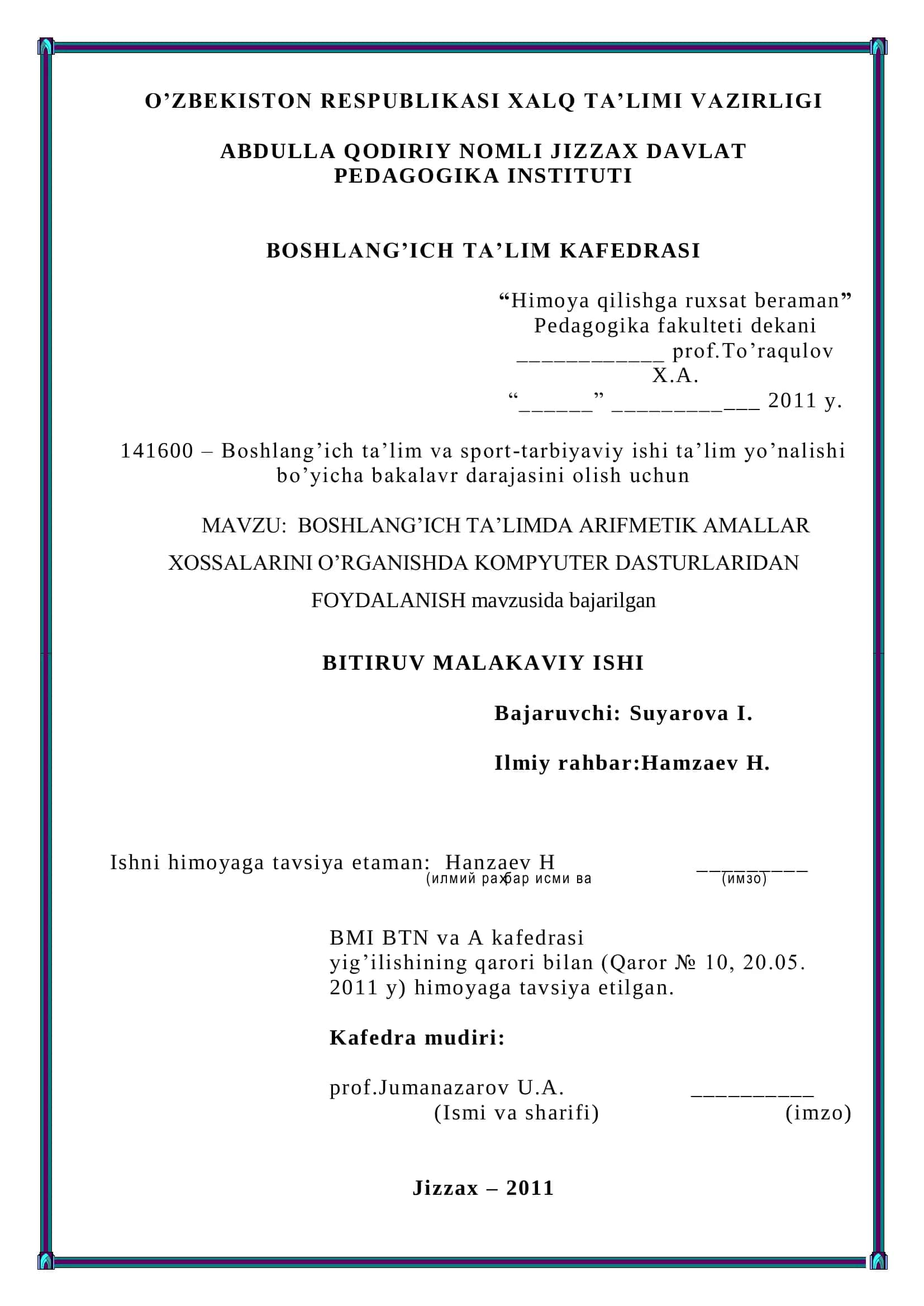 KOMPYUTER DASTURLARIDAN FOYDALANISH 1