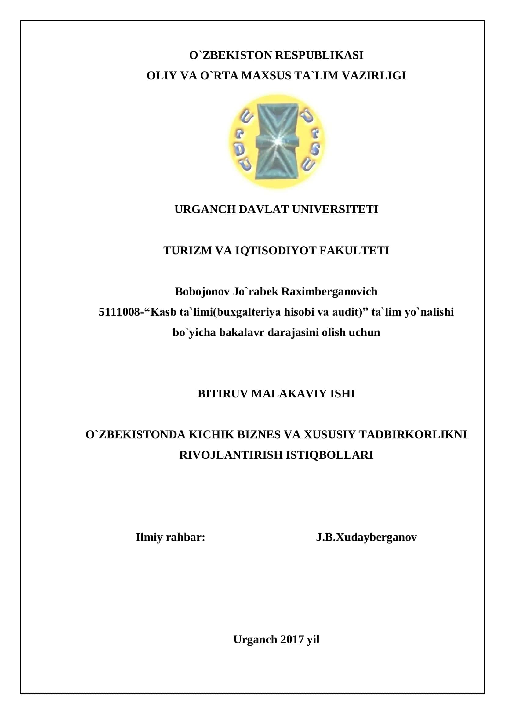 Kasb ta`limi(buxgalteriya hisobi va audit) 1