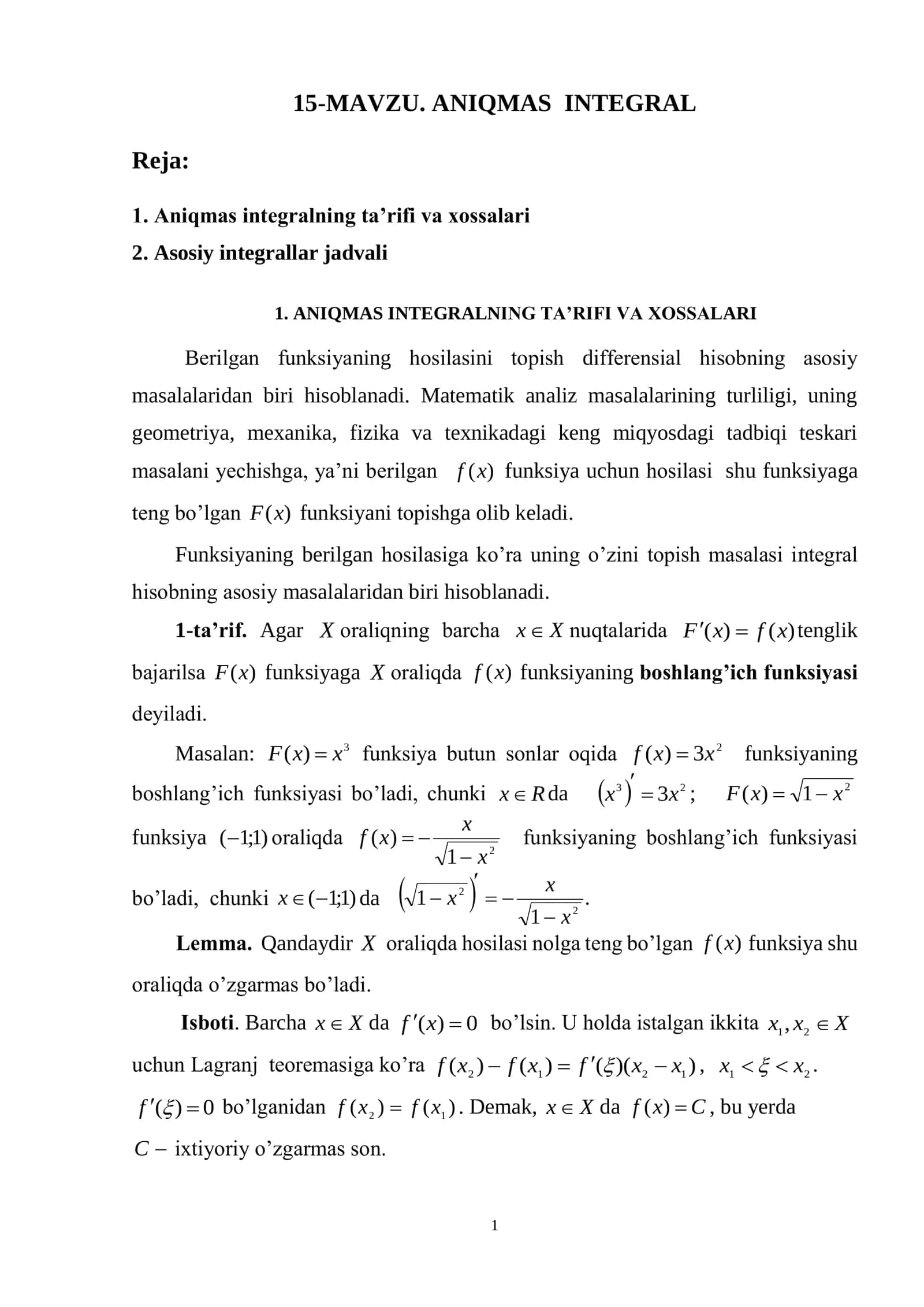 ANIQMAS INTEGRAL 1