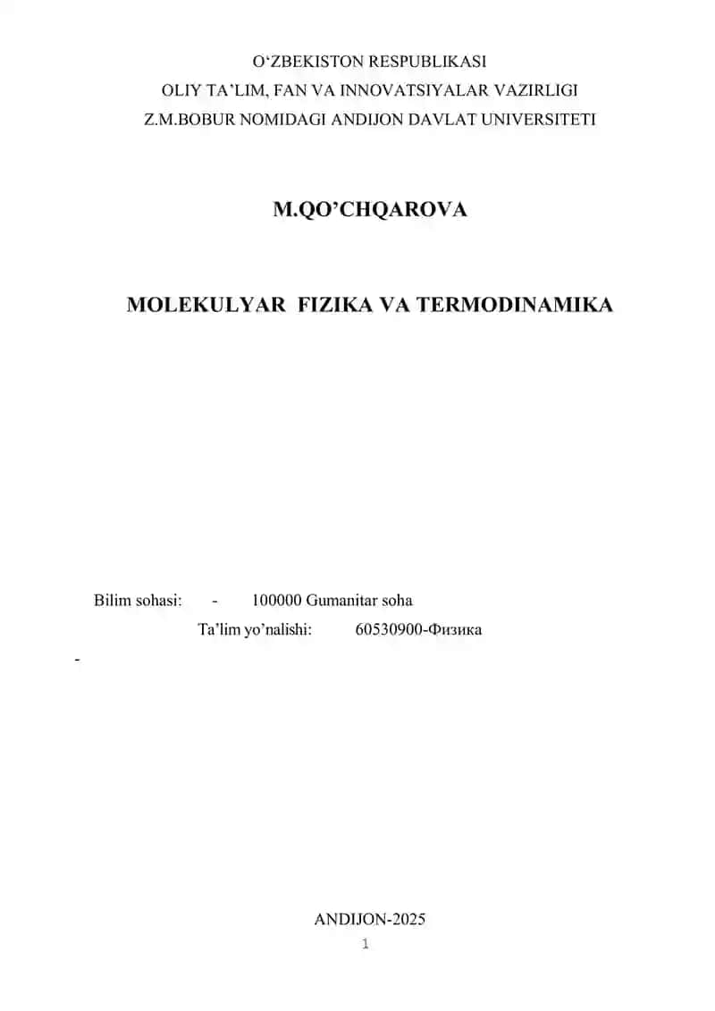 Molekulyar fizika va termodinamika