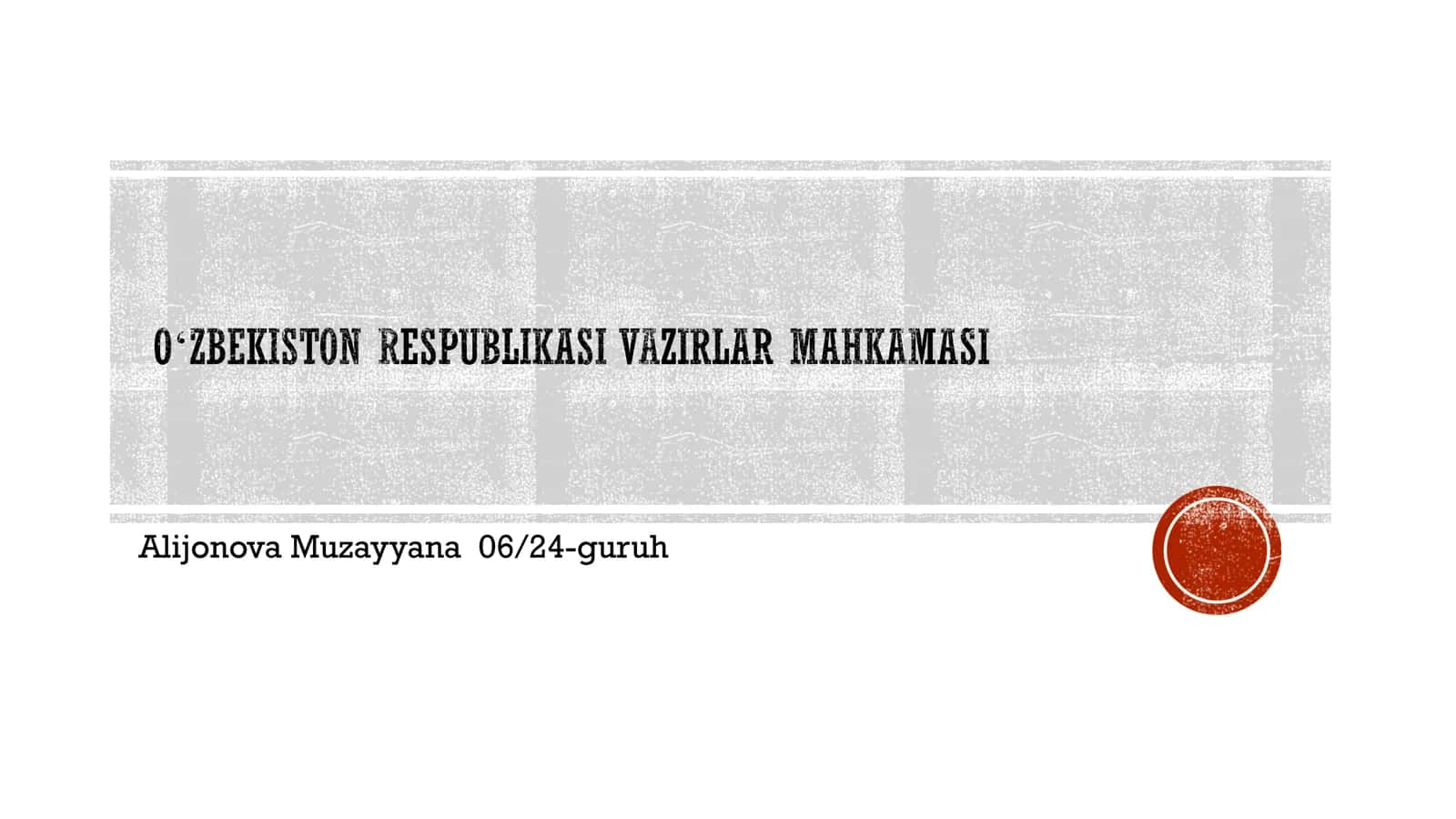 Vazirlar Mahkamasi 1