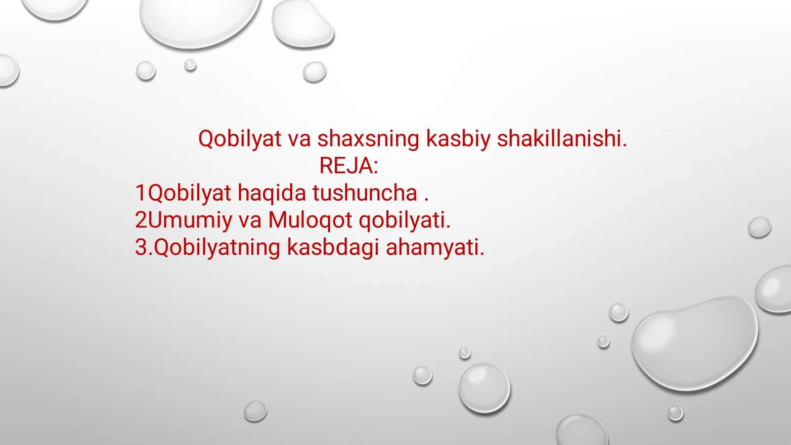 Qobilyat va shaxsning kasbiy shakillanishi 1