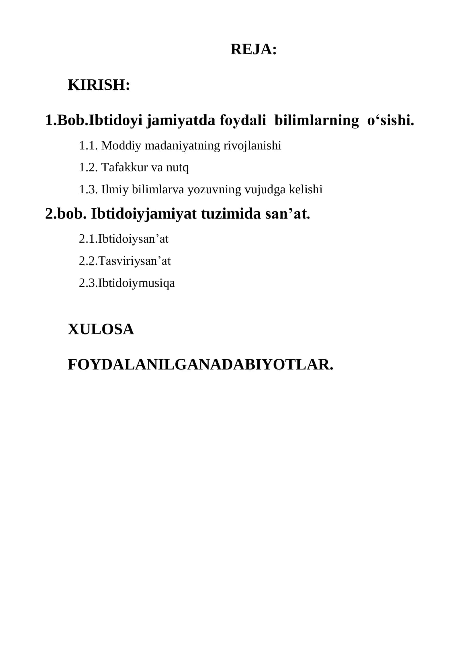 Ibtidoiy madaniyat tarixi 1