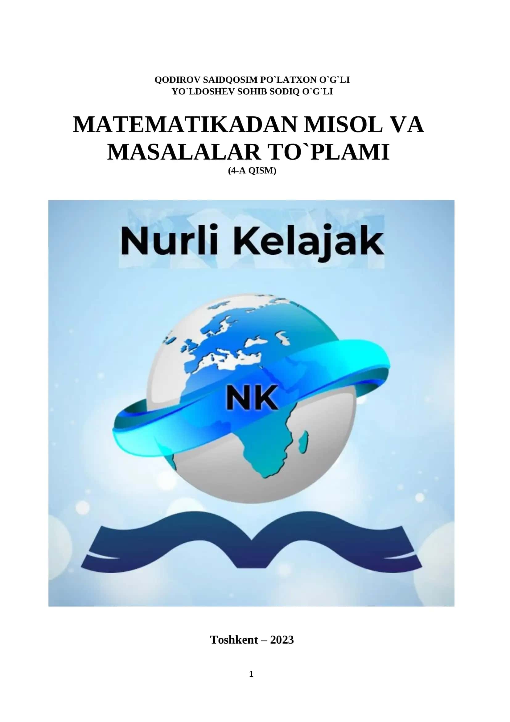 MATEMATIKADAN MISOL VA MASALALAR TO`PLAMI 1