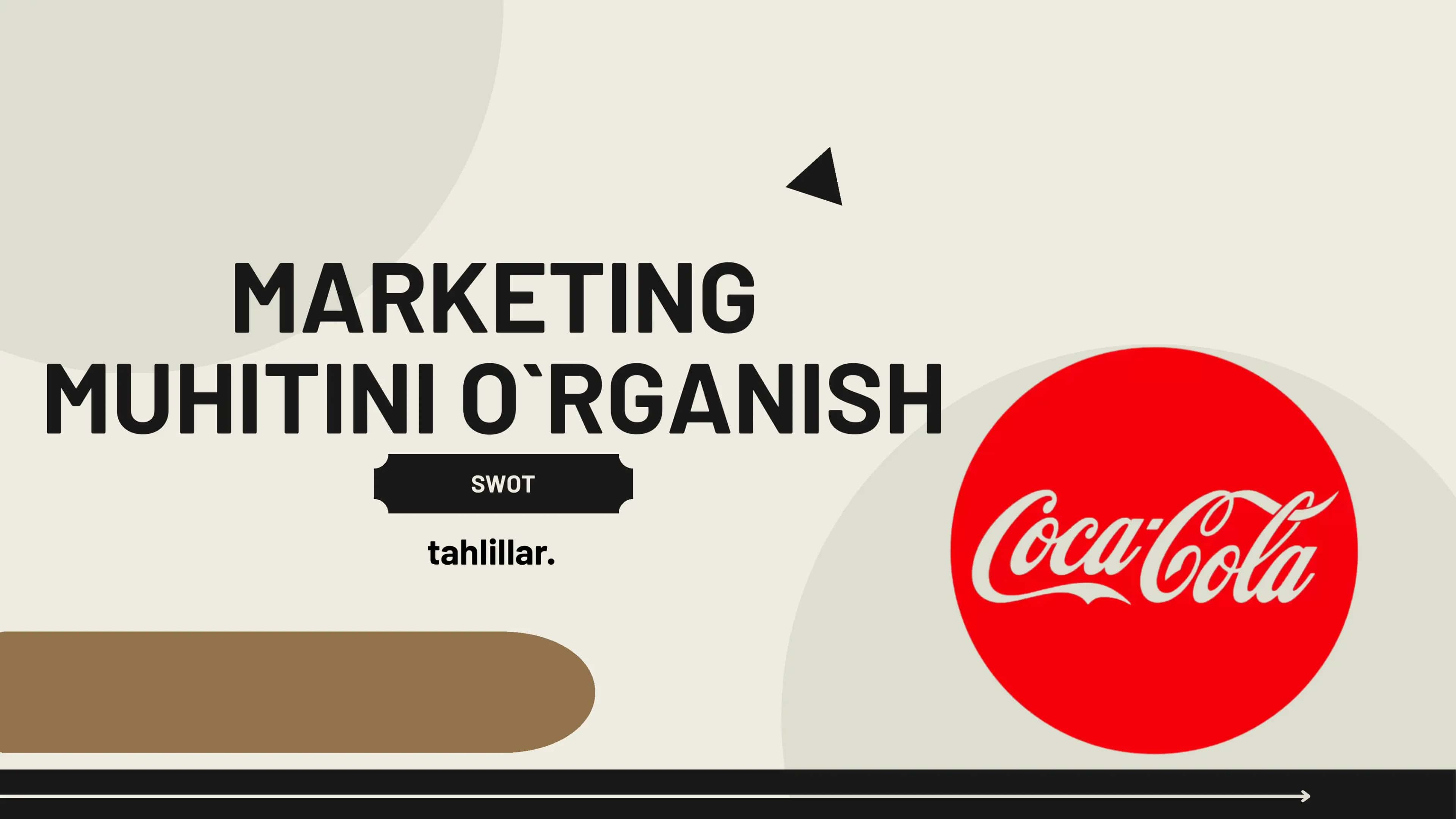 Marketing muhitini o`rganish Coca-Cola SWOT tahlili 1