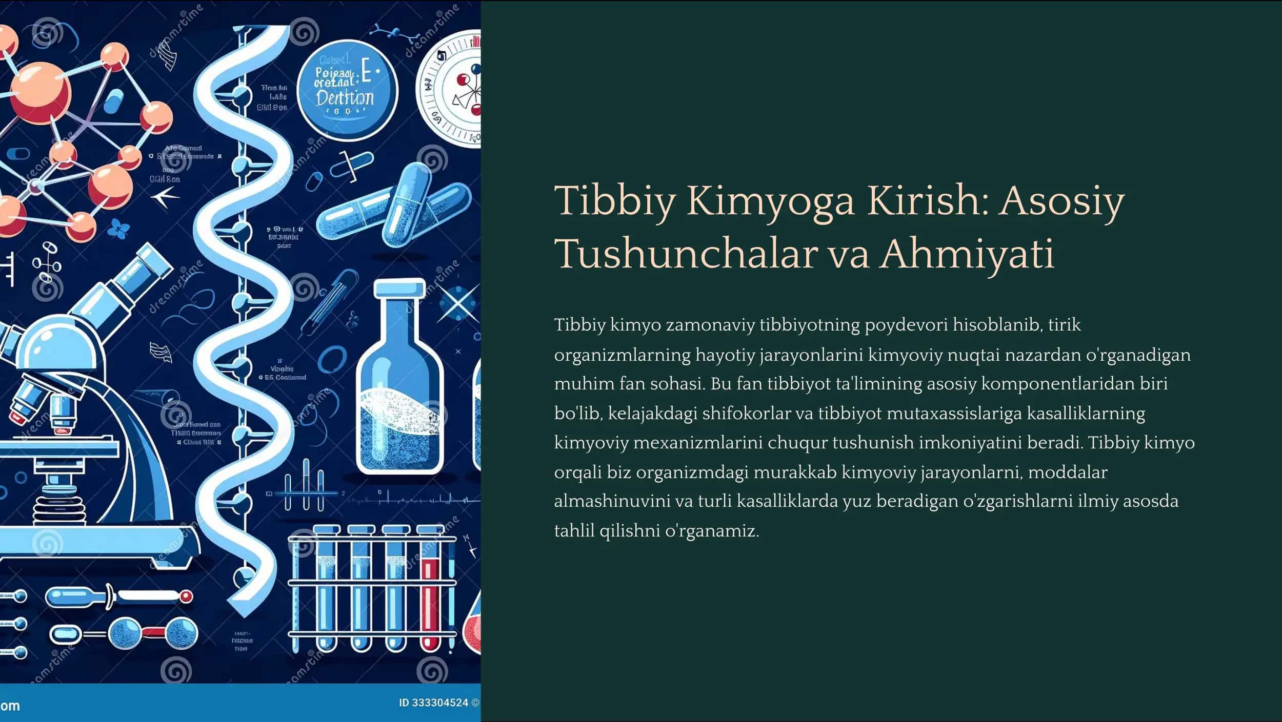 Tibbiy Kimyoga Kirish: Asosiy 1