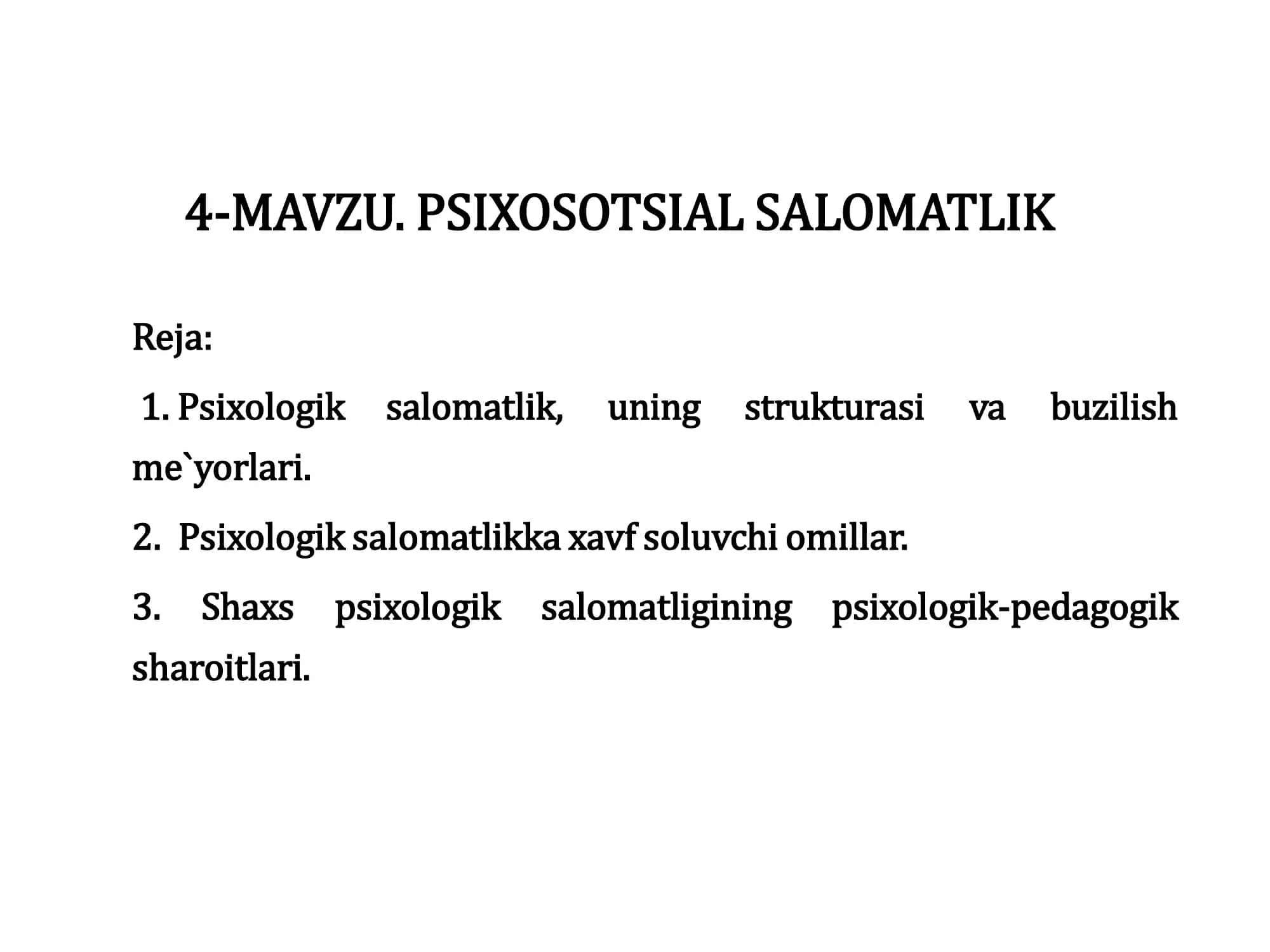 PSIXOSOTSIAL SALOMATLIK 1