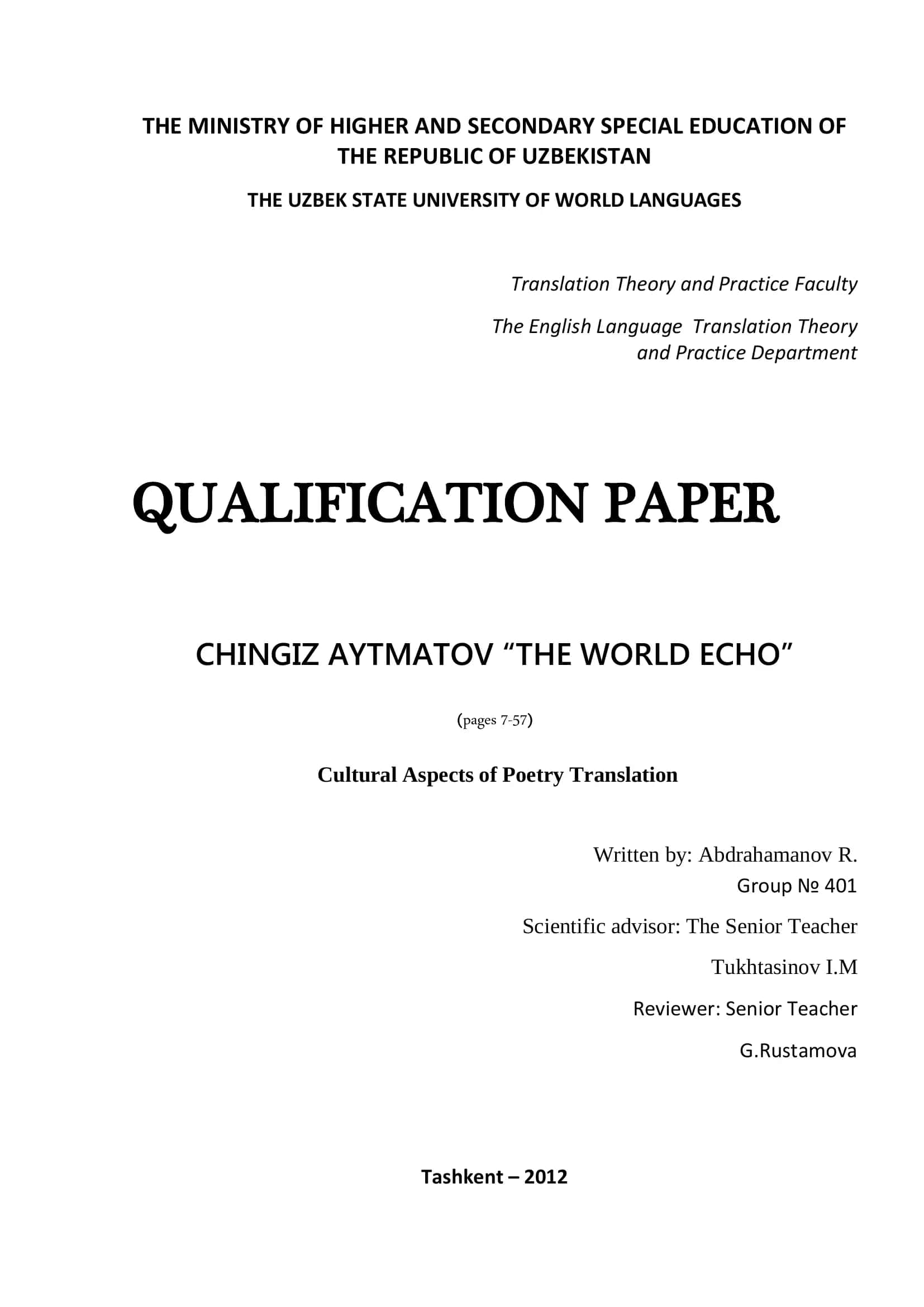 Translation Theory and Practice Faculty 1