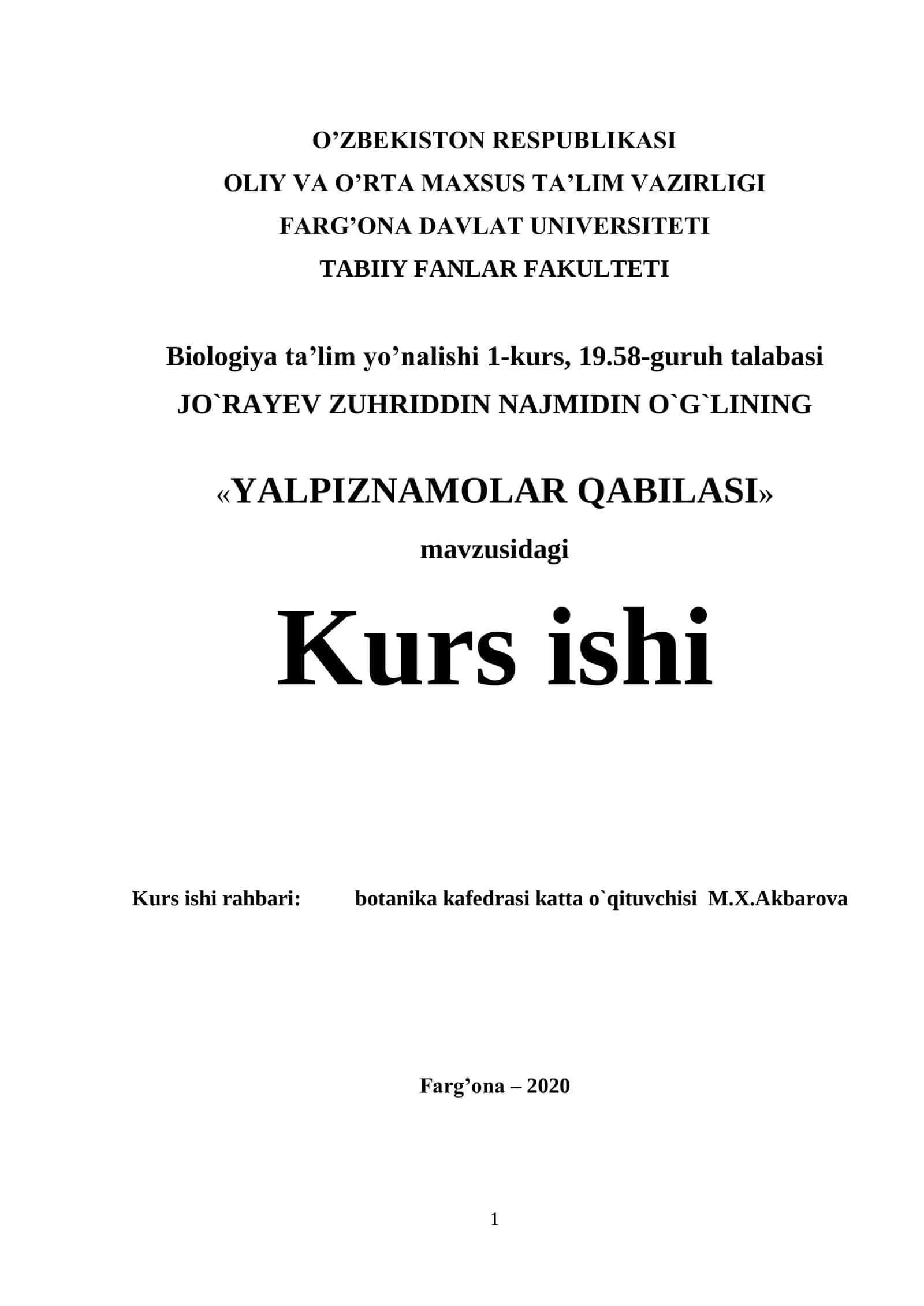 YALPIZNAMOLAR QABILASI 1