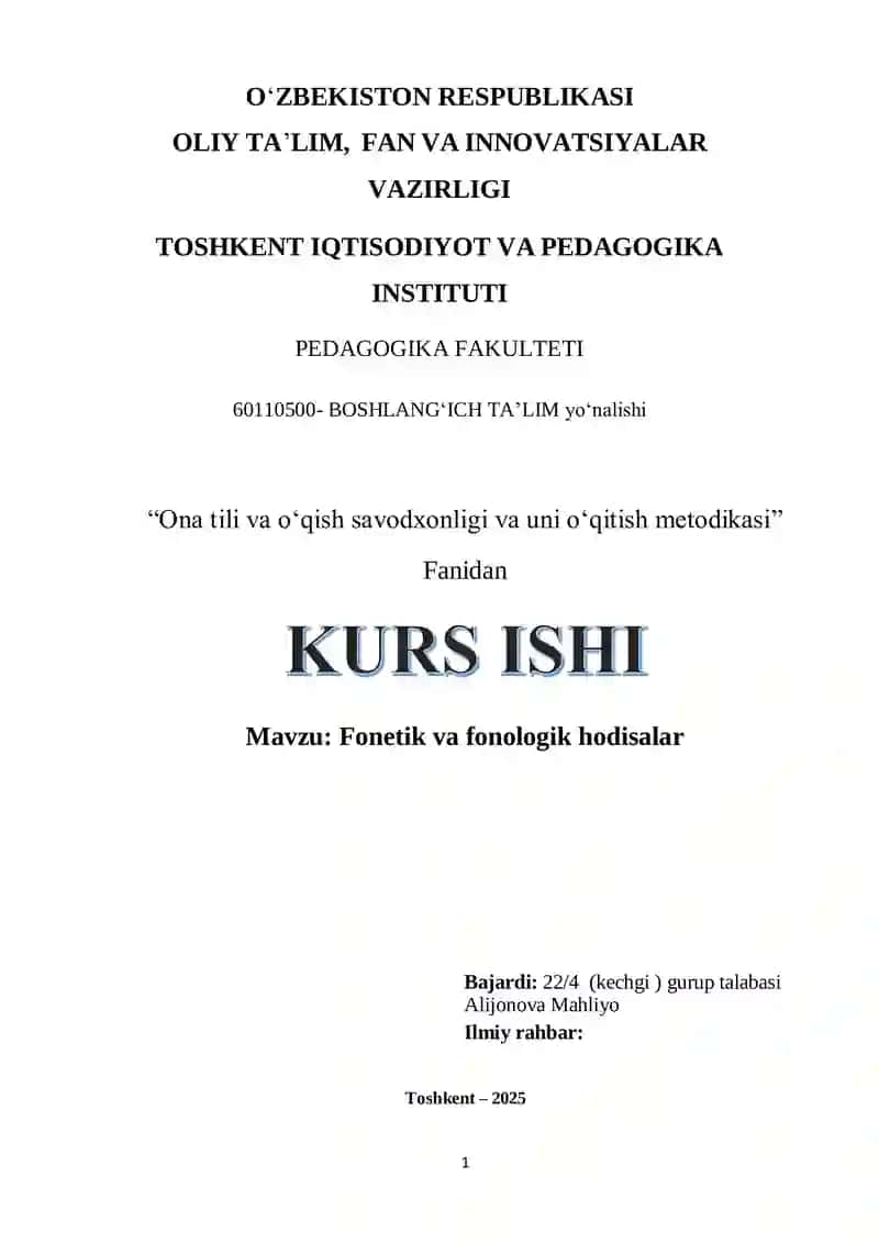 Fonetik va fonologik hodisalar
