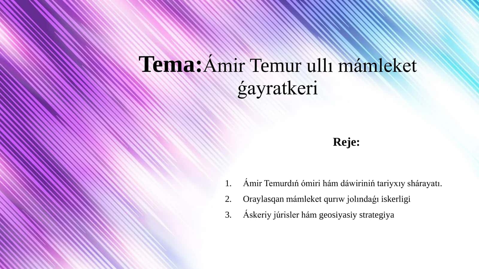 Ámir Temur ullı mámleket ǵayratkeri 1