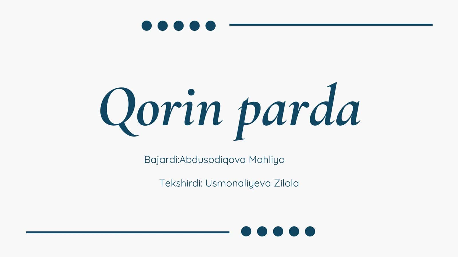qorin parda 1