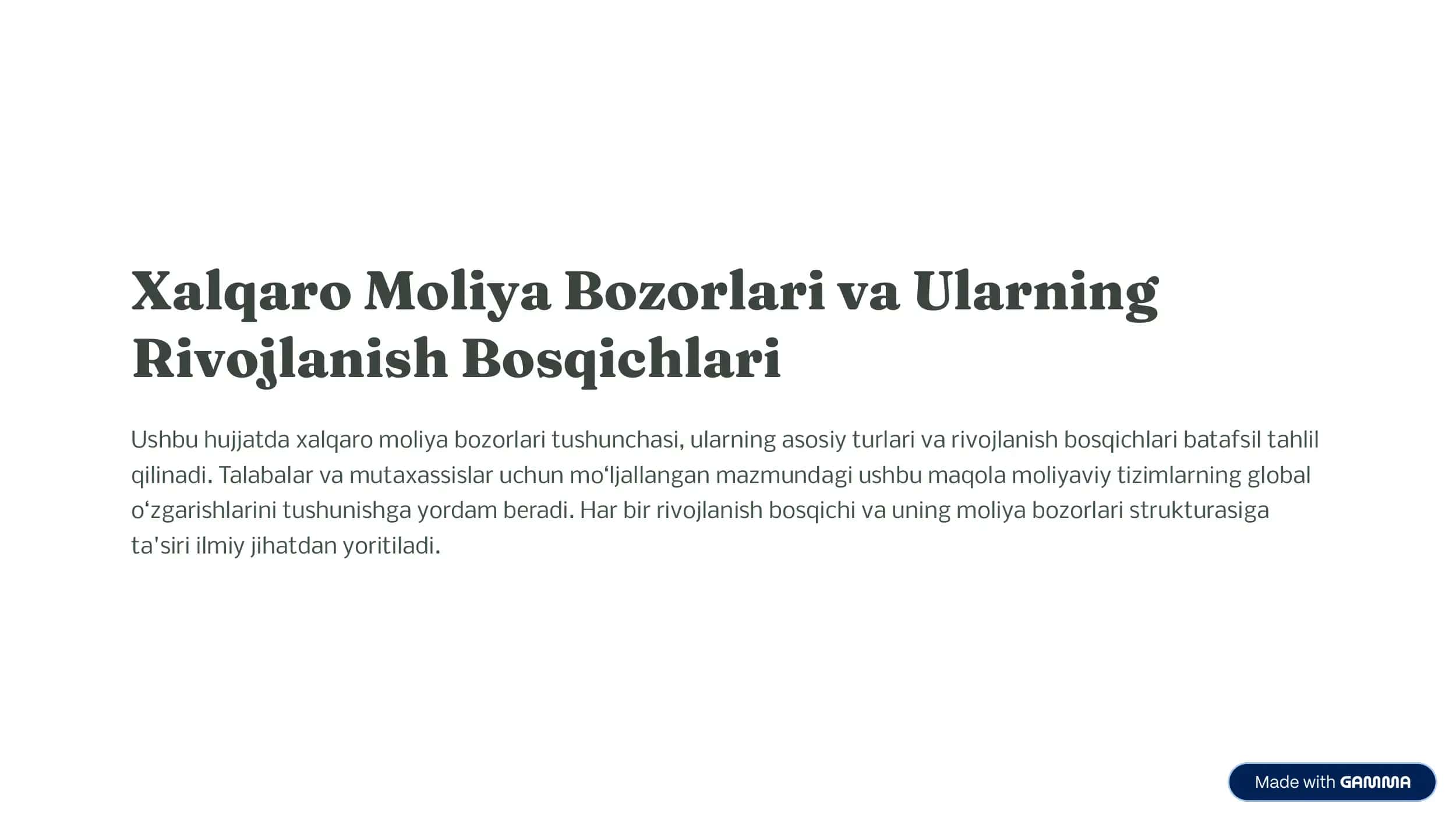 Xalqaro Moliya Bozorlari va Ular.i.g 1