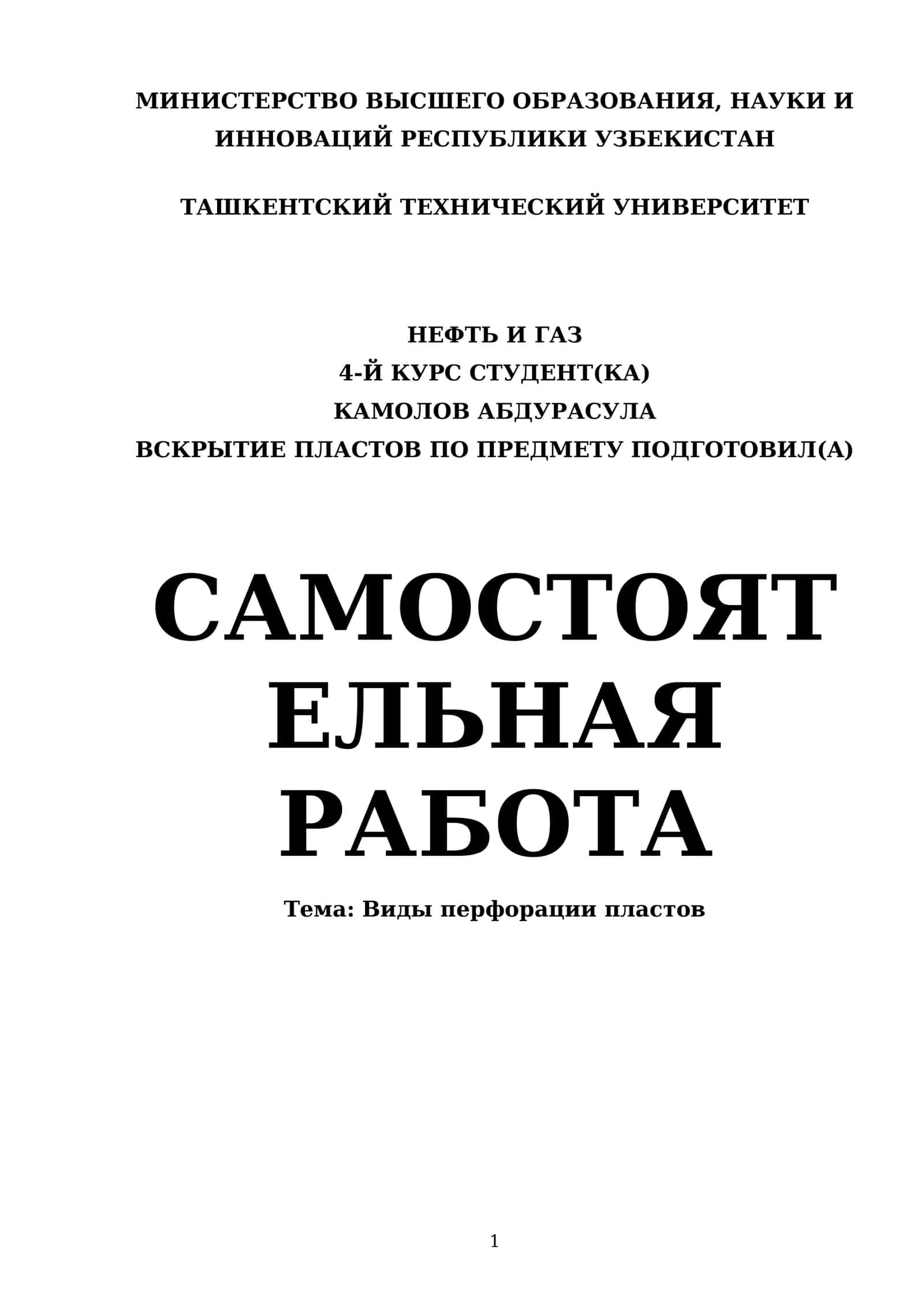 Виды перфорации пластов 1