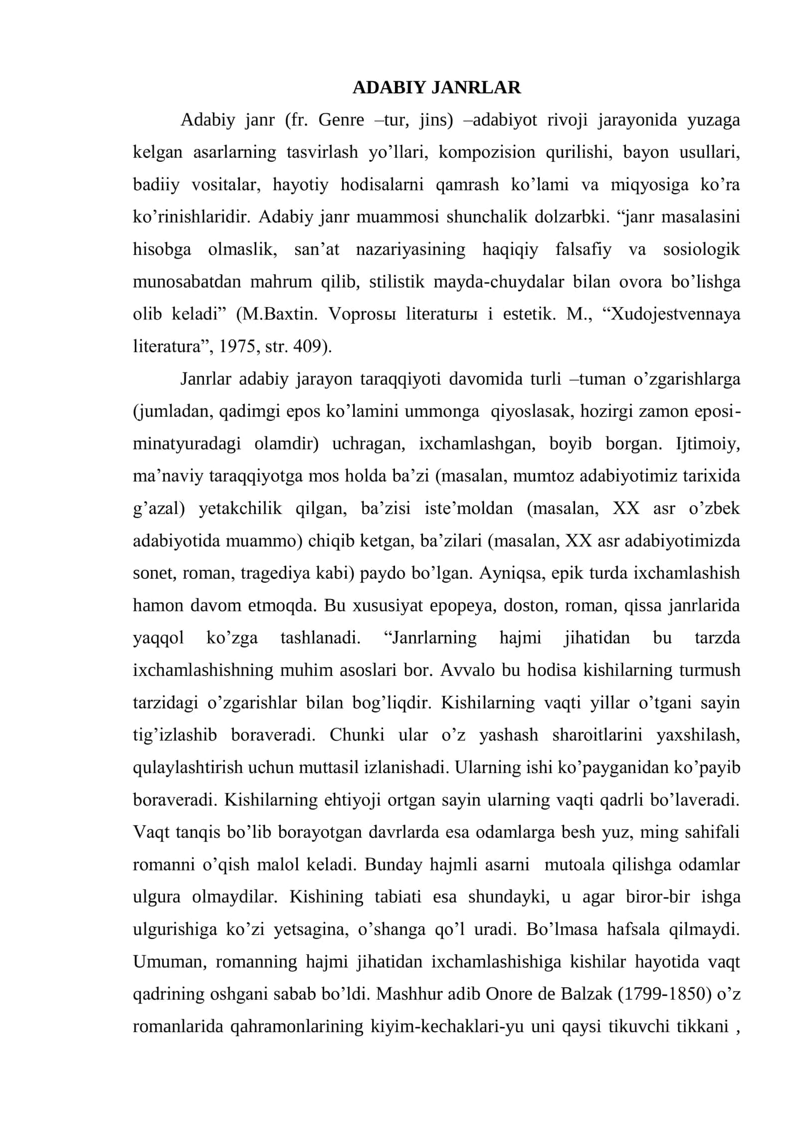 Adabiy janrlar 1