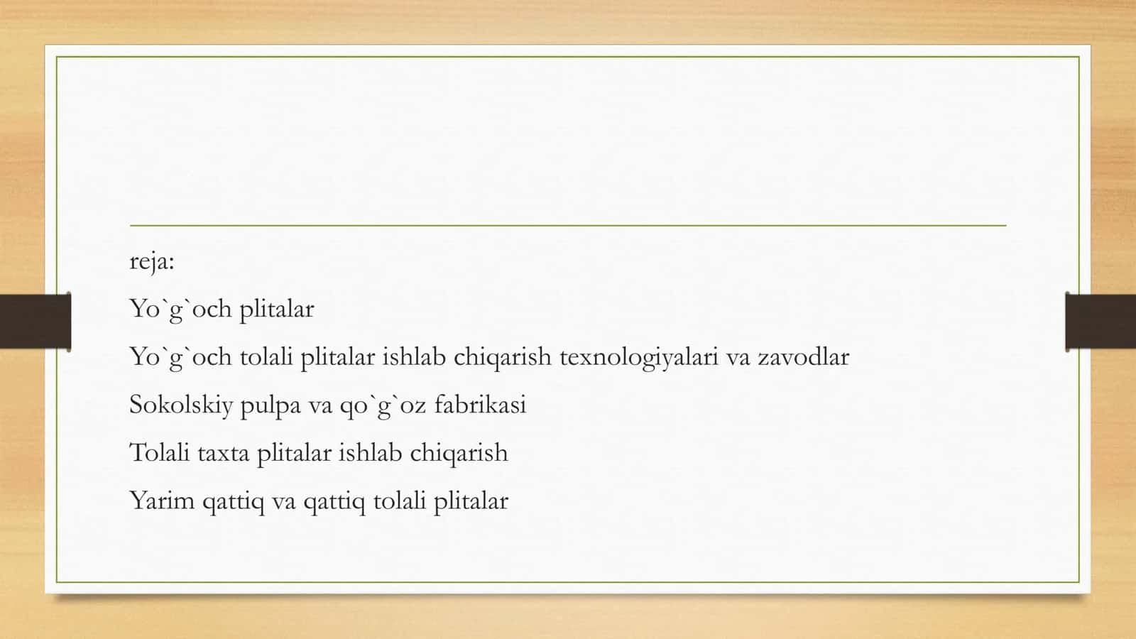 Yo`g`och plitalar 1