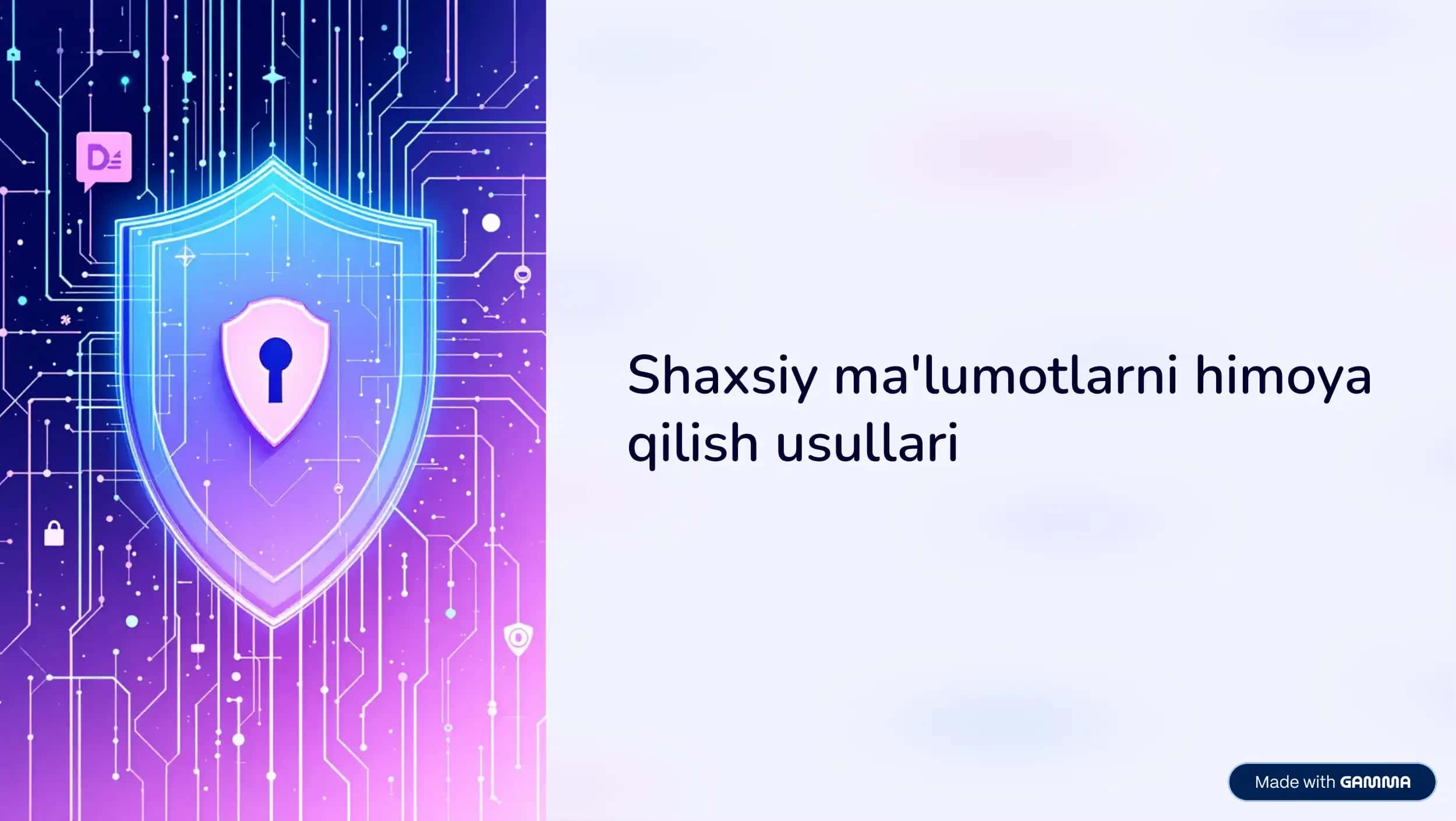 Shaxsiy ma'lumotlarni himoya 1