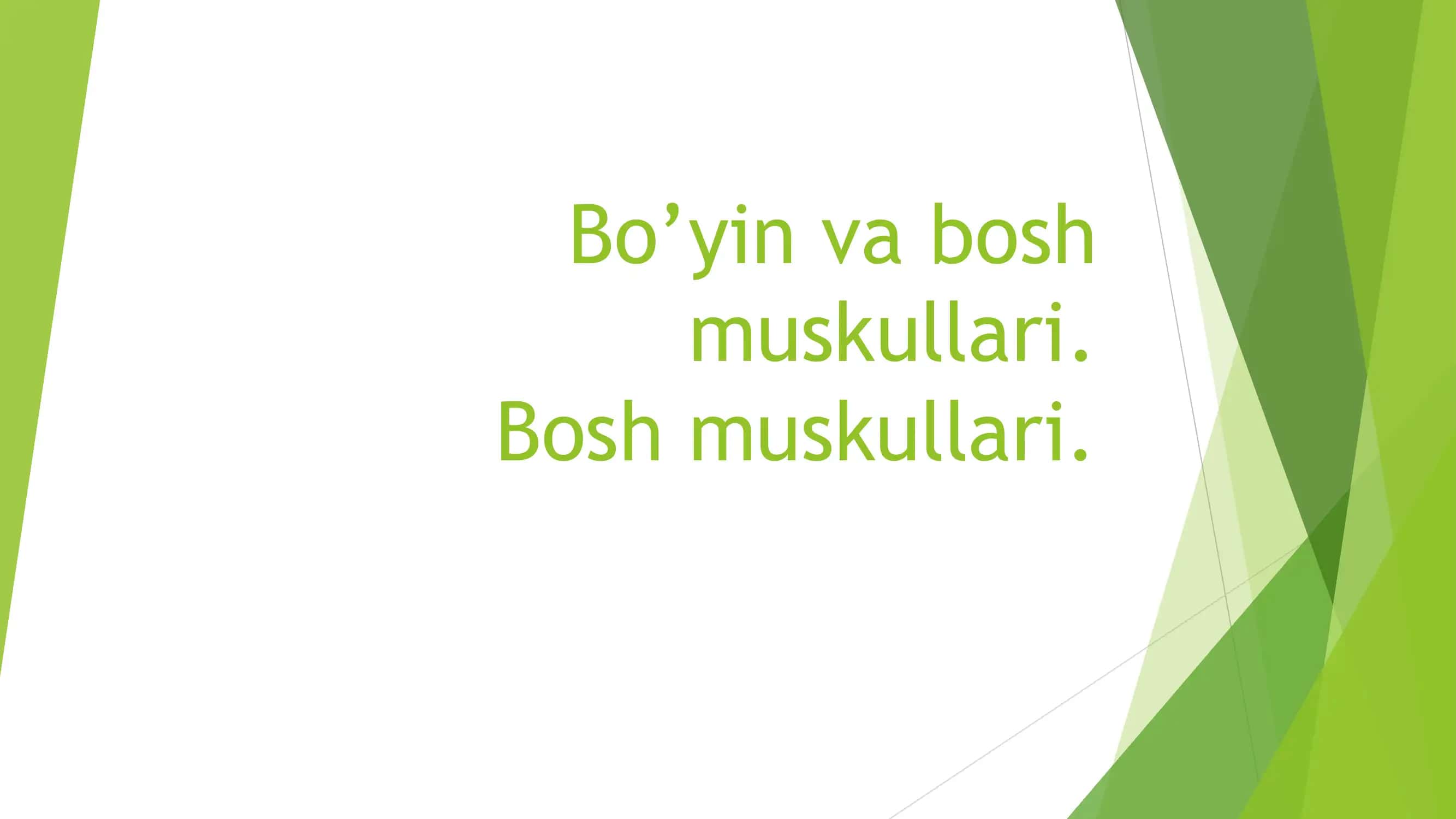 Bo’yin va bosh muskullari 1