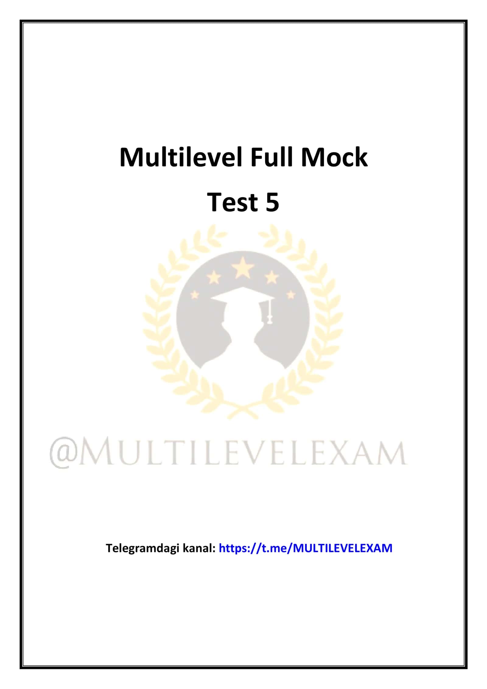 Multilevel Full Mock Test 5 1