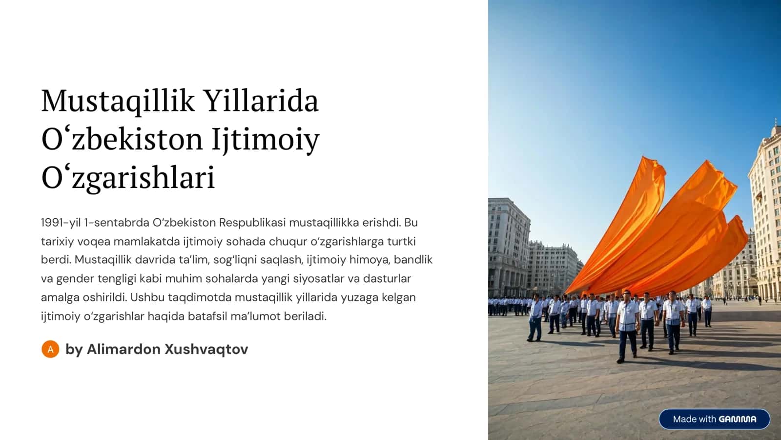 Mustaqillik Yillarida 1