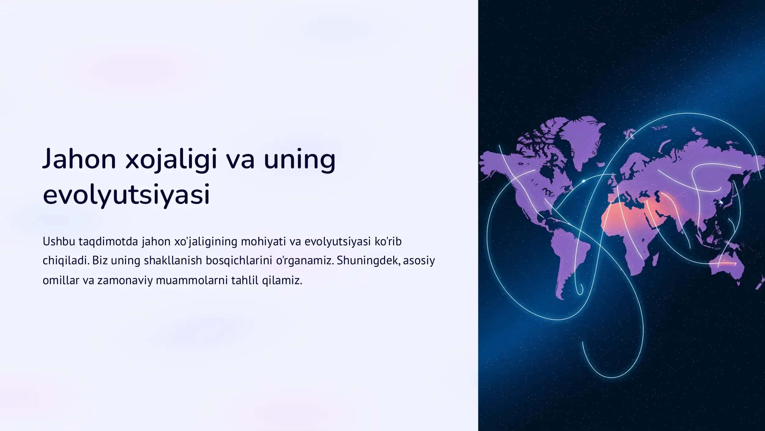 Jahon xo'jaligi va uning evolyutsiyasi 1