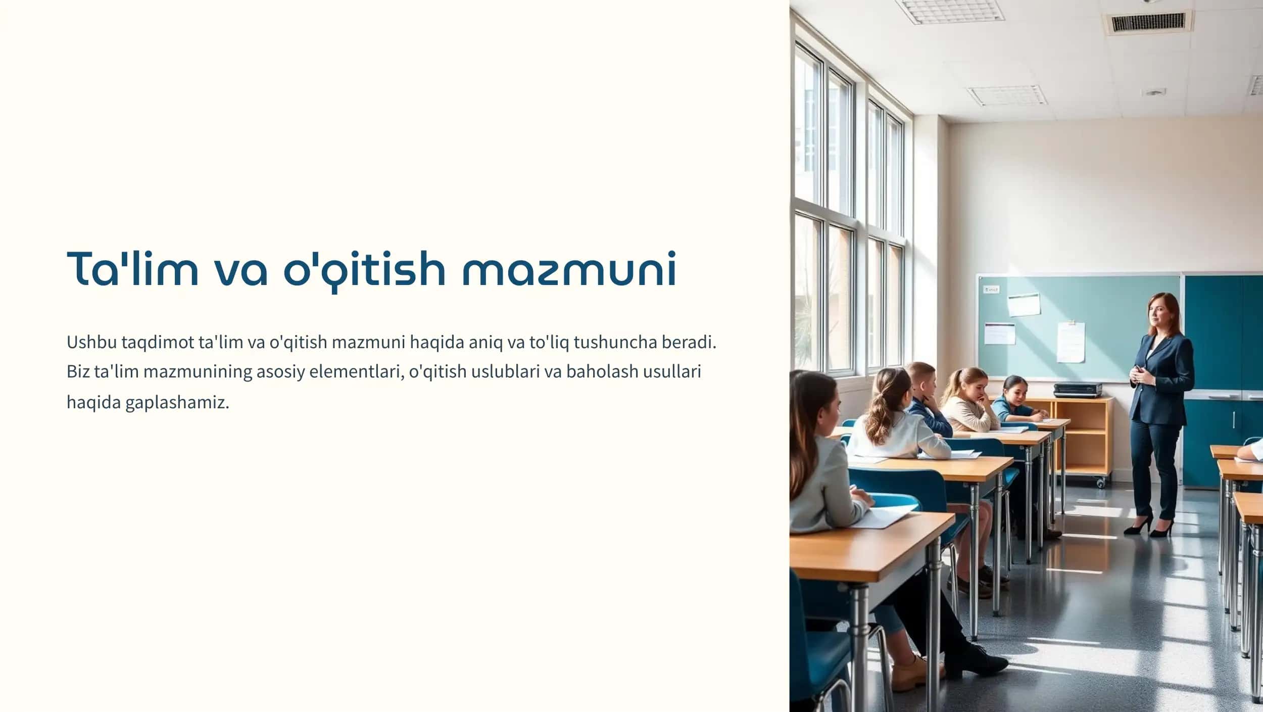 Ta'lim va o'qitish mazmuni 1