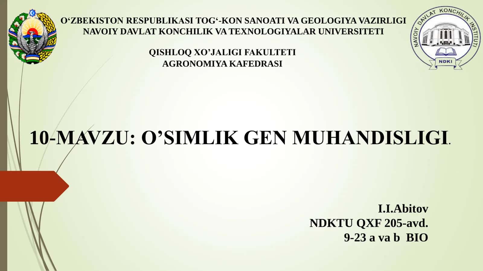 O’SIMLIK GEN MUHANDISLIGI 1