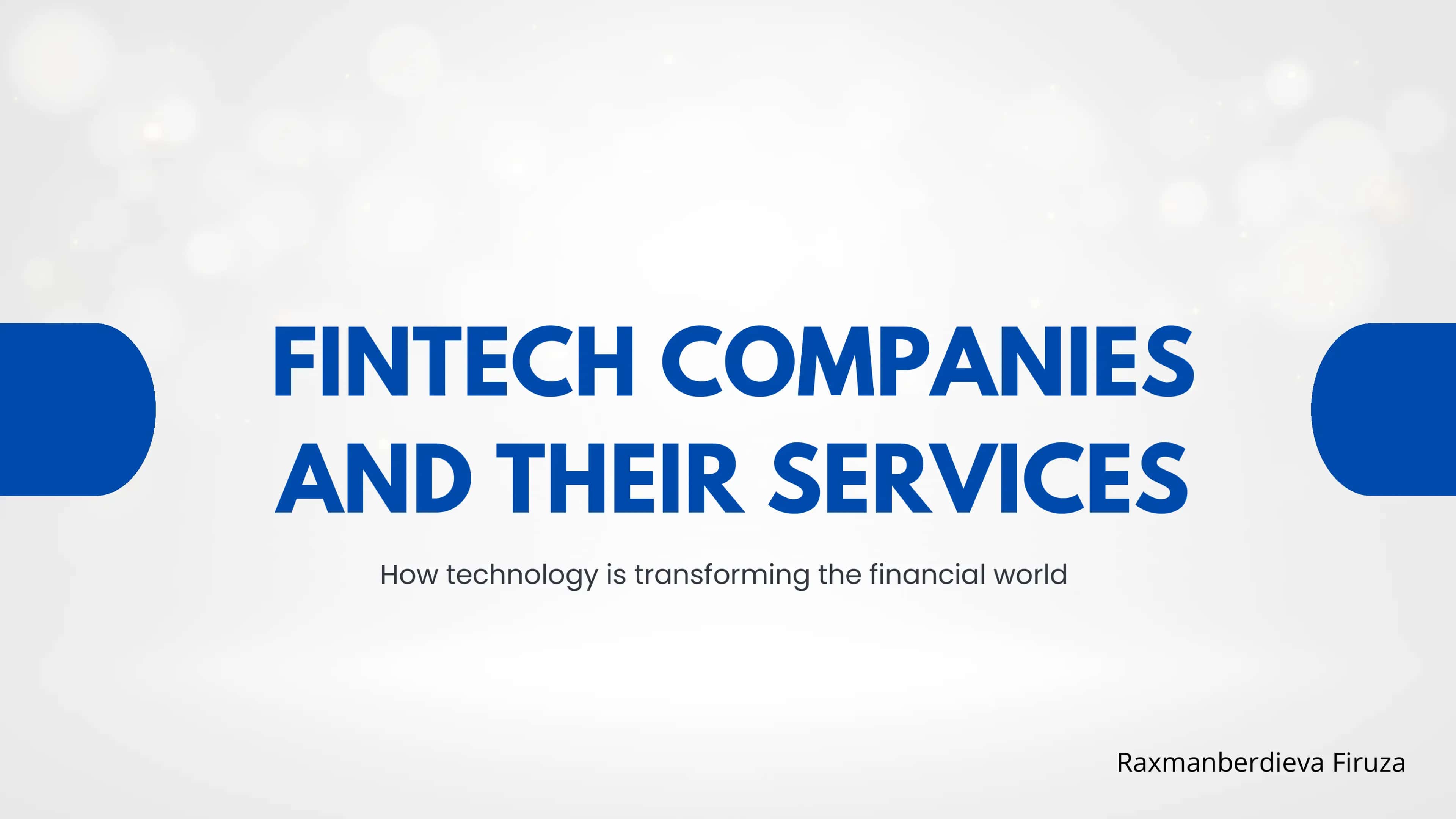 Fintech companies and their services 1