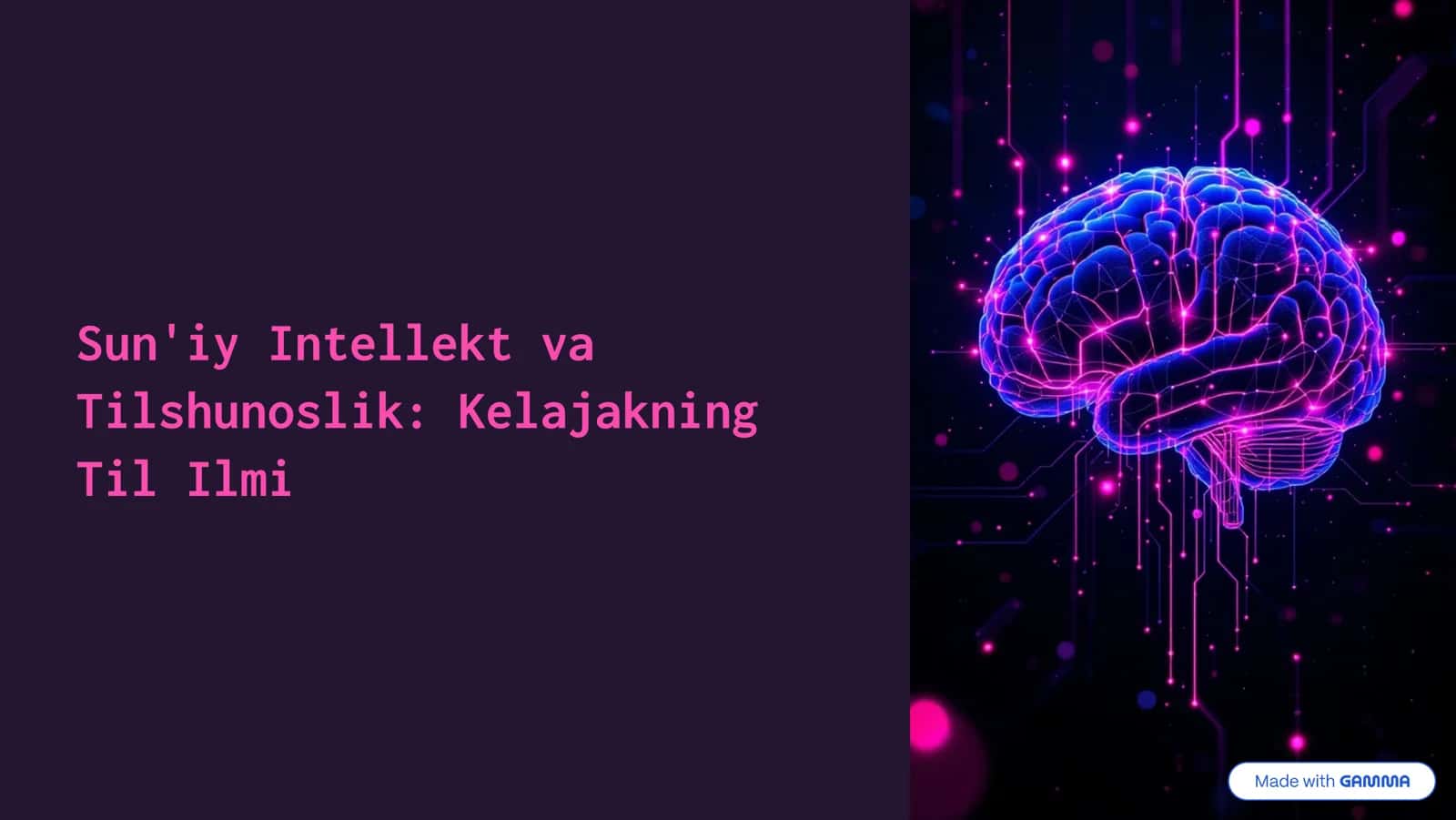 Sun'iy Intellekt va Tilshunoslik 1
