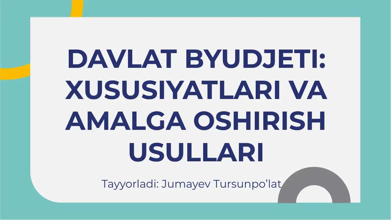 DAVLAT BYUDJETI 1