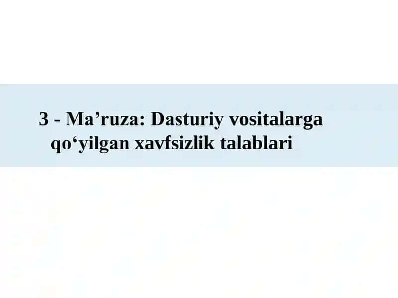 Dasturiy vositalar xavfsizligi