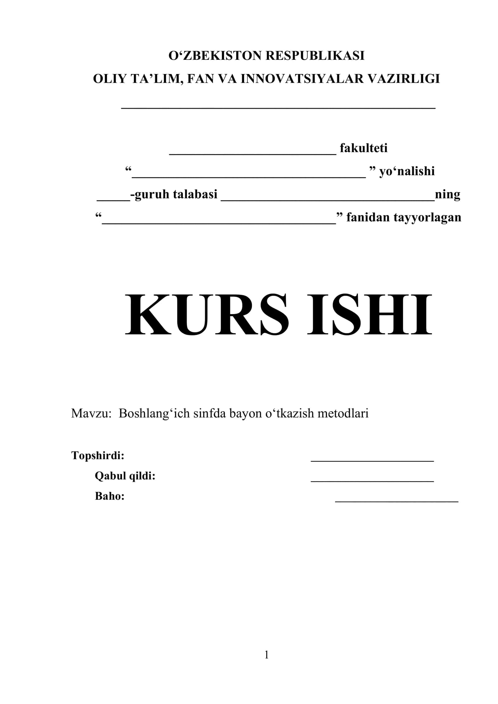 Boshlang‘ich sinfda bayon o‘tkazish metodlari 1