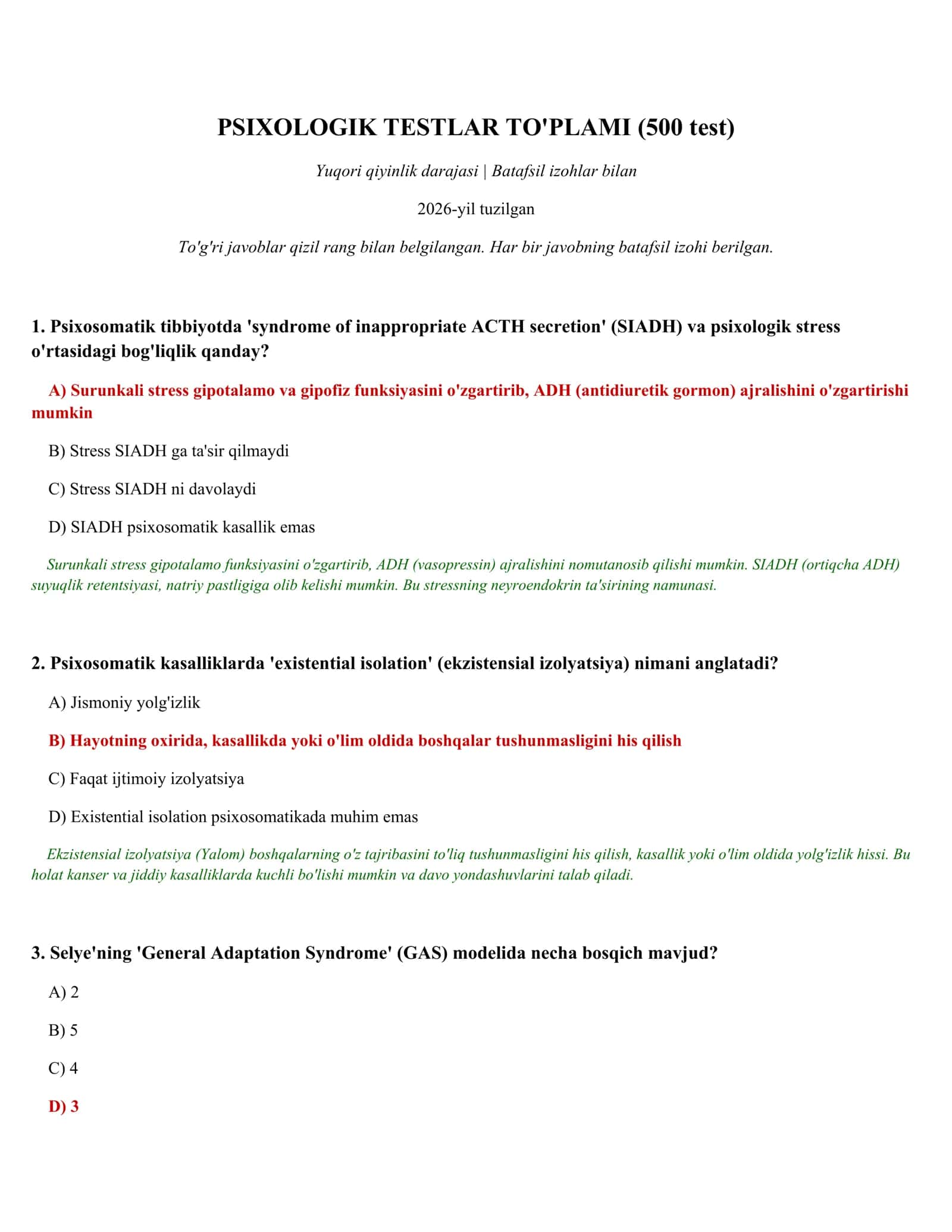 PSIXOLOGIK TESTLAR TO'PLAMI (500 test) 1