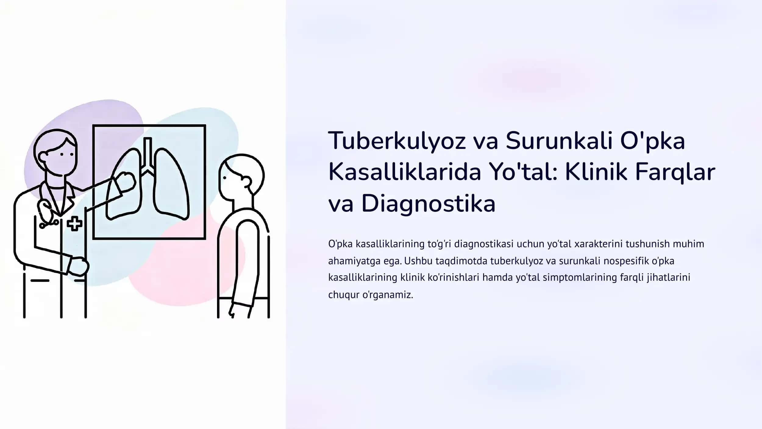 Tuberkulyoz va Surunkali O'pka 1