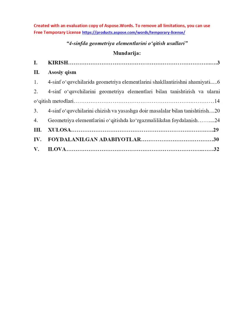 4-sinfda geometriya elementlarini o‘qitish usullari 1