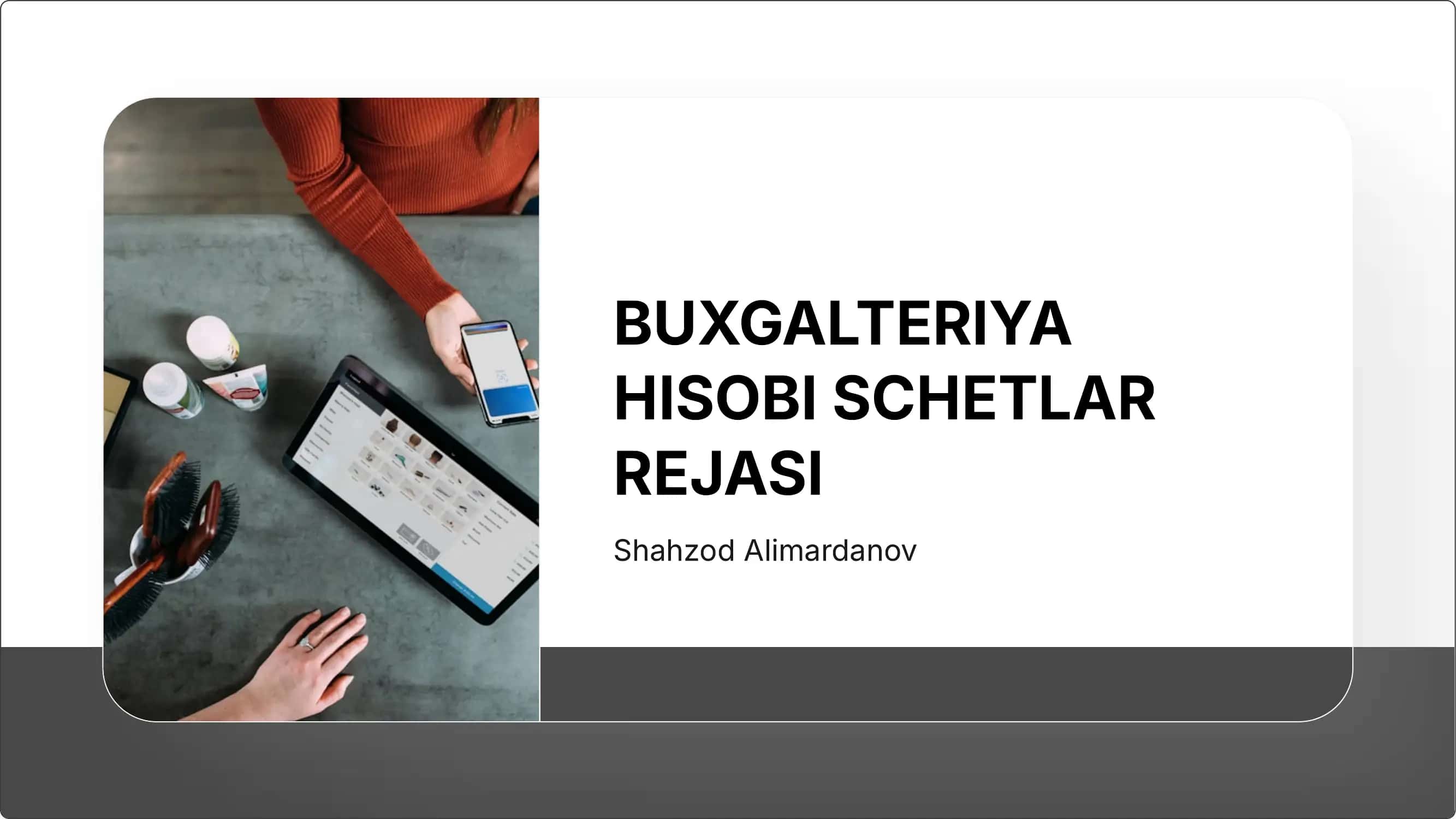 BUXGALTERIYA HISOBI SCHETLAR REJASI 1